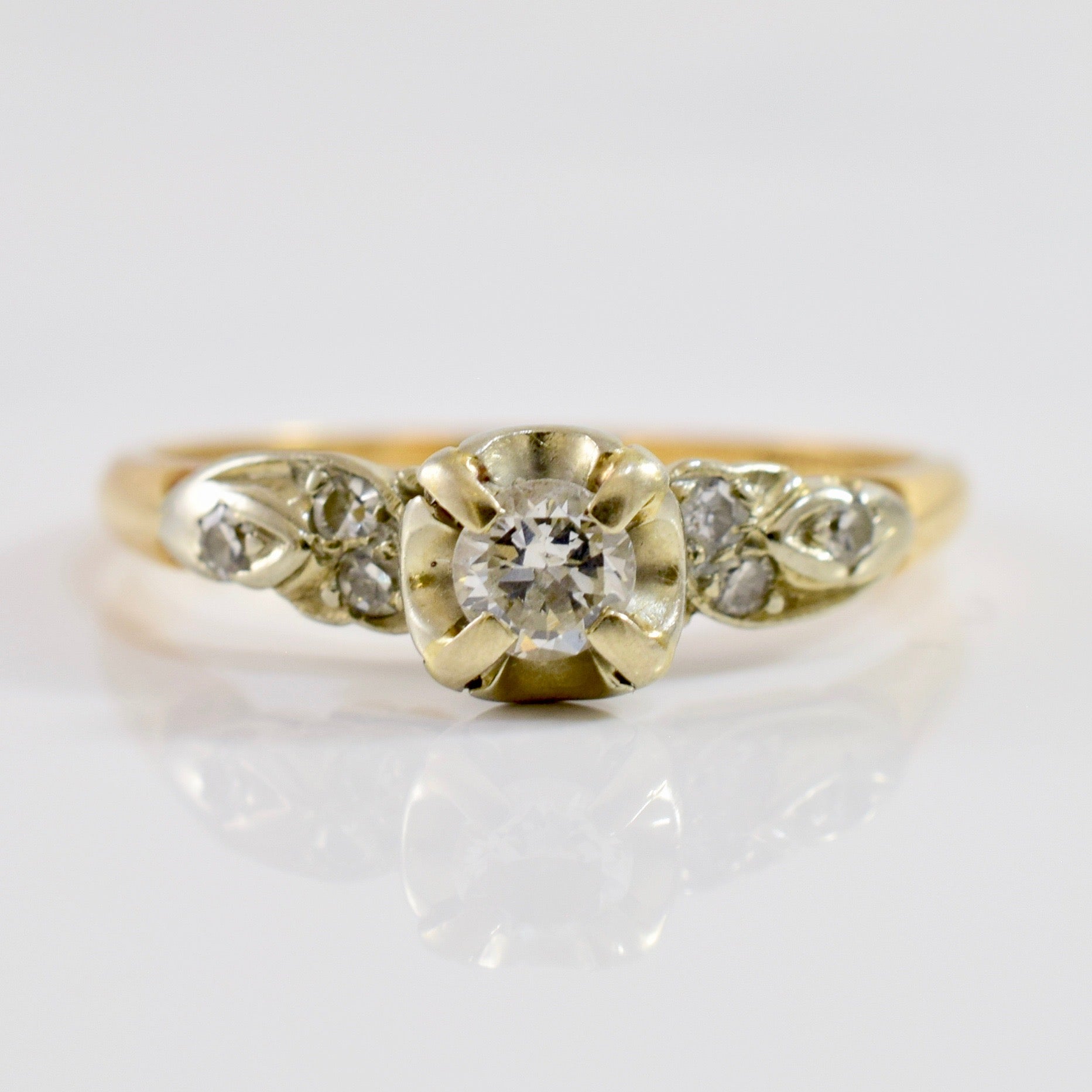 Vintage Engagement Ring | 0.23 ctw SZ 5.75 |