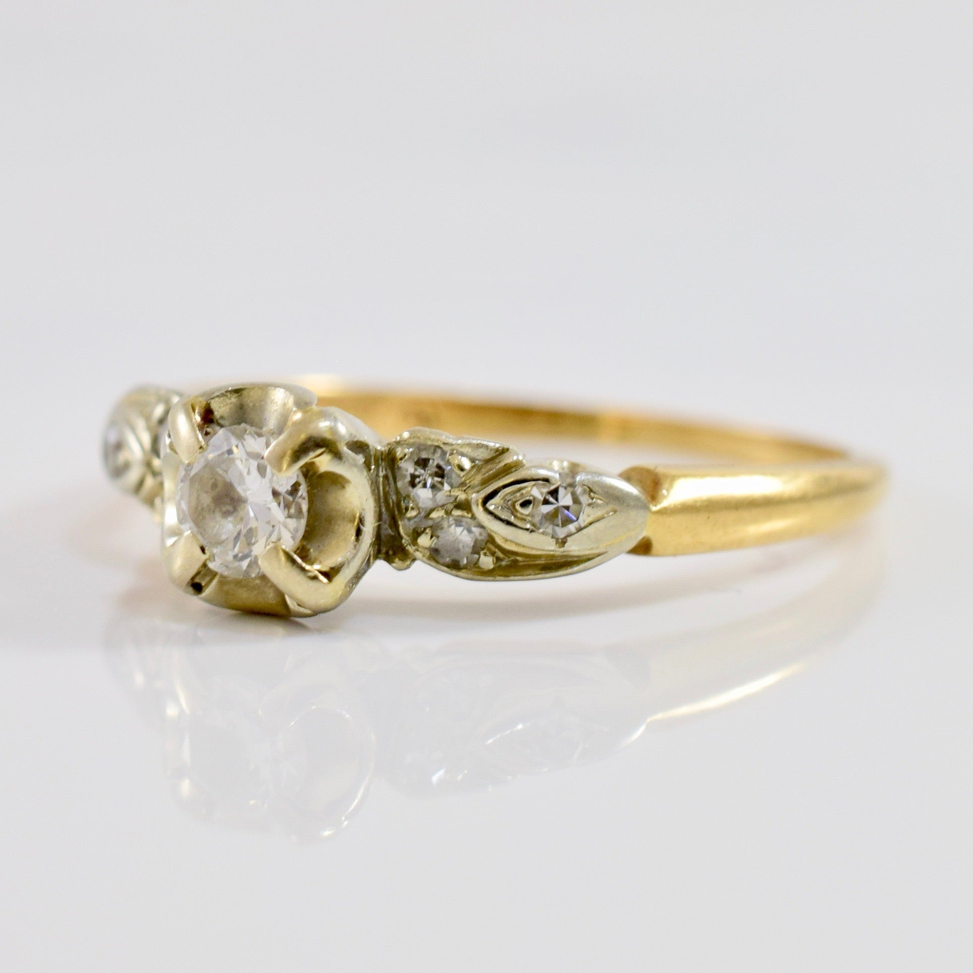Vintage Engagement Ring | 0.23 ctw SZ 5.75 |
