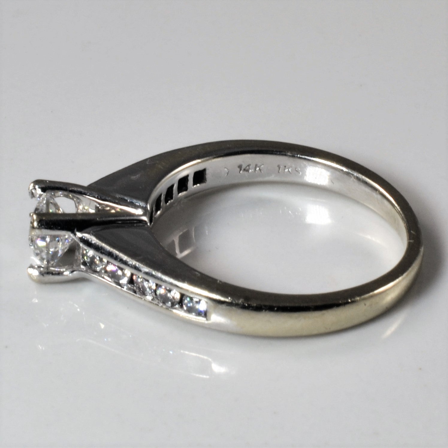 Side Channel Diamond Engagement Ring | 0.71ctw | SZ 5.75 |