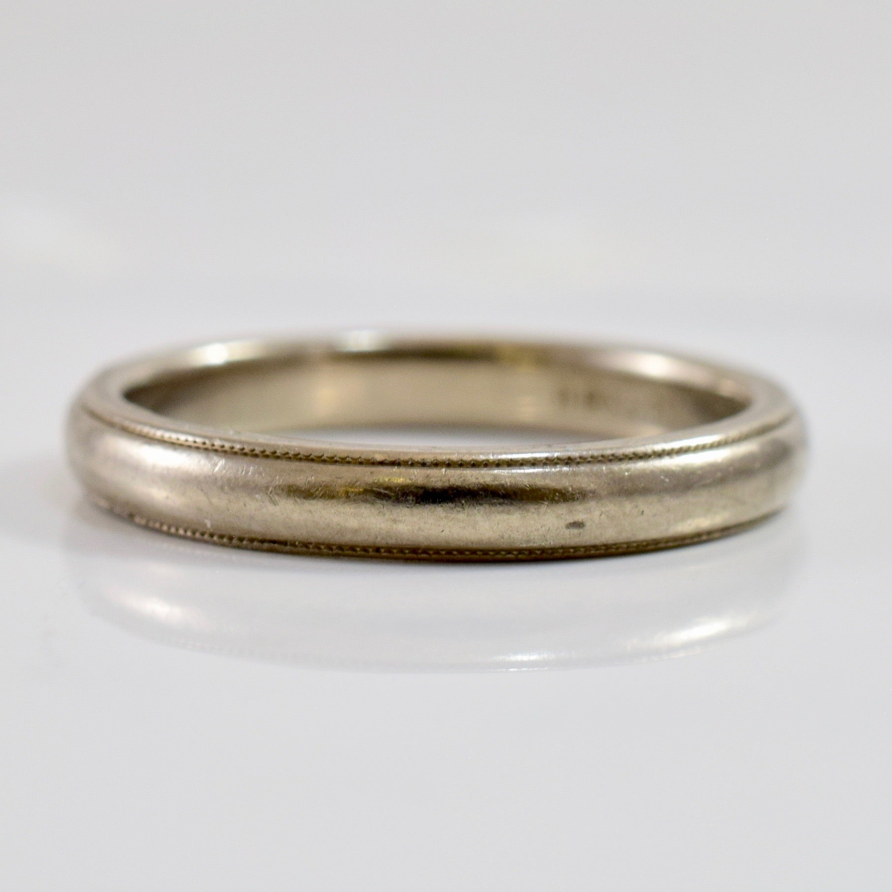 Birks' White Gold Milgrain Band | SZ 6.75 |