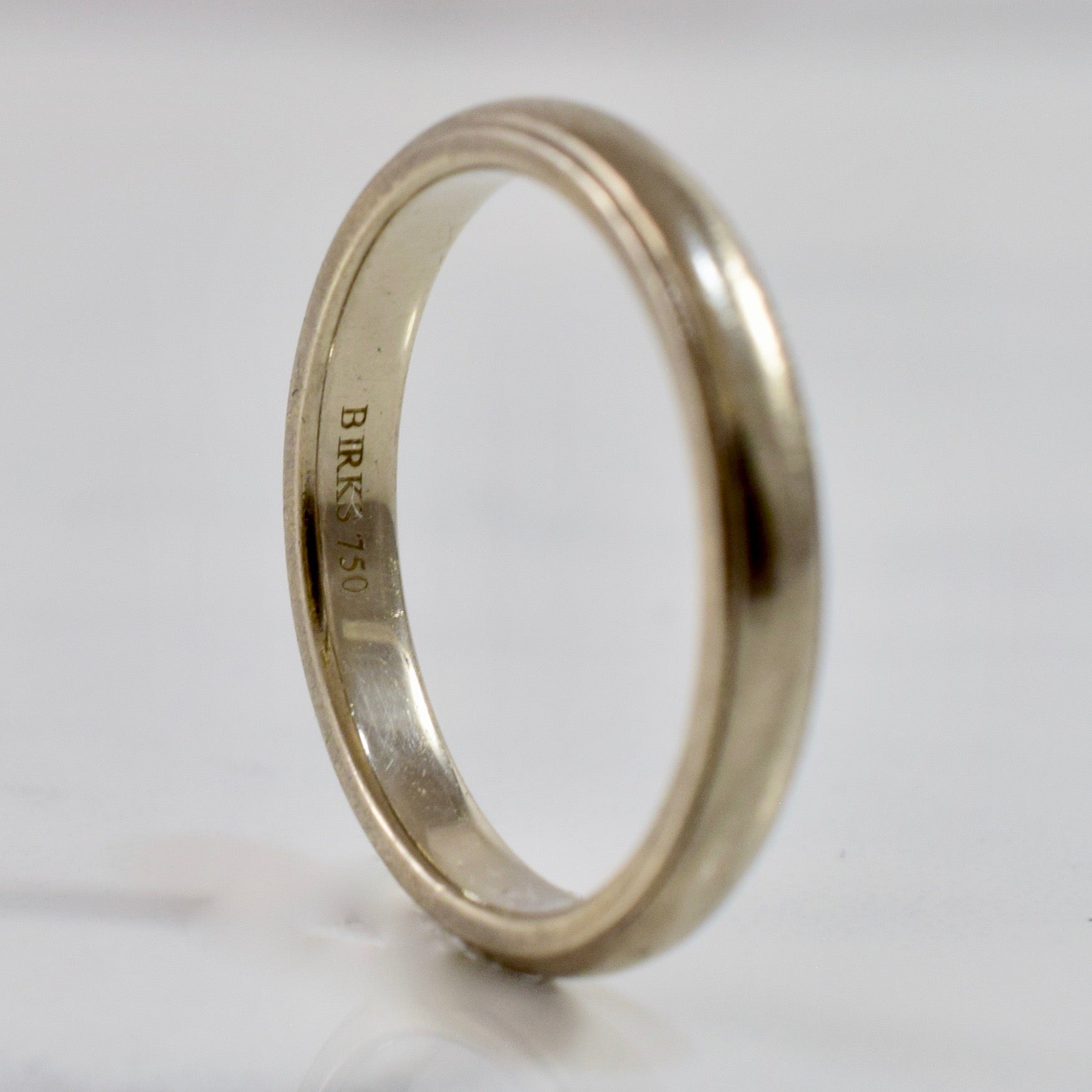 Birks' White Gold Milgrain Band | SZ 6.75 |