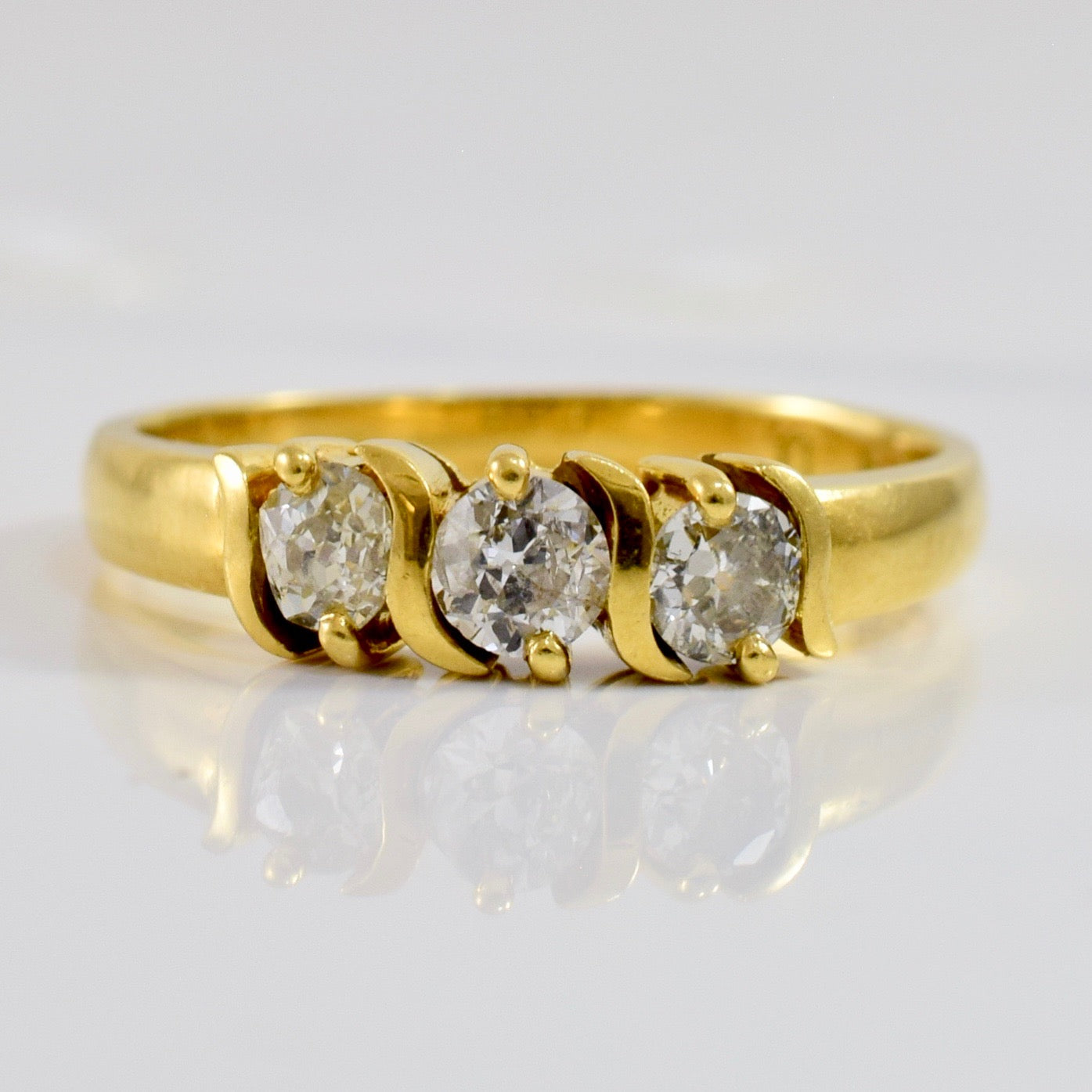 Old European Three Stone Diamond Ring | 0.50ctw | SZ 7.75 |