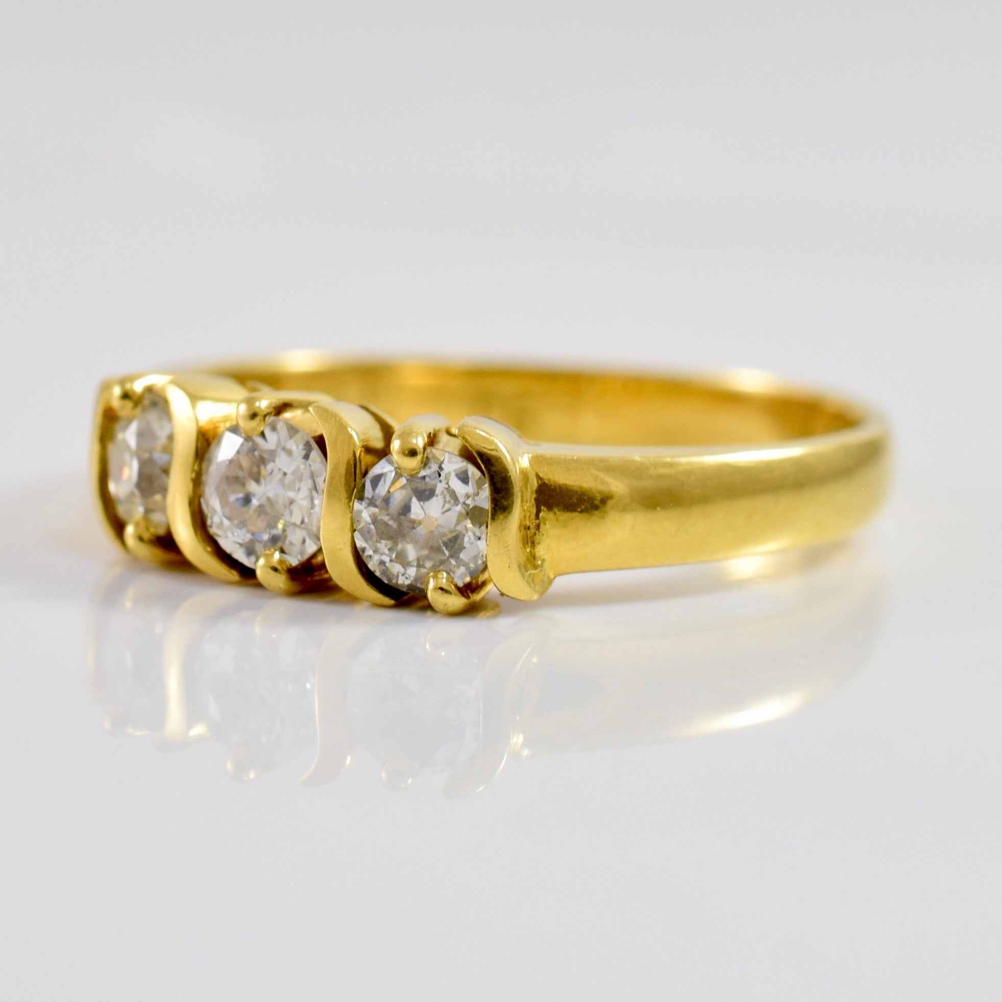 Old European Three Stone Diamond Ring | 0.50ctw | SZ 7.75 |