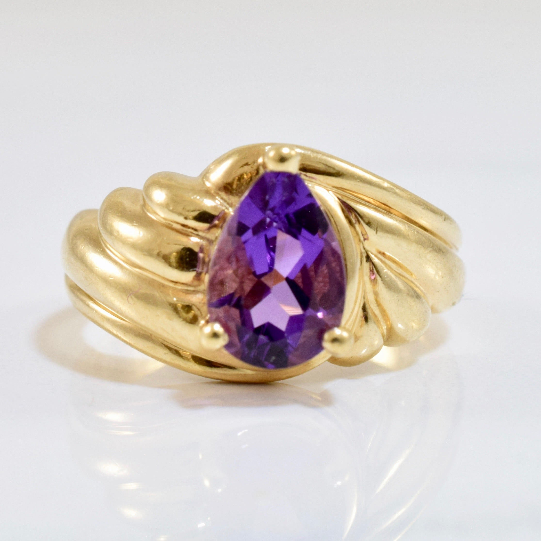 Pear Cut Amethyst Ring | SZ 6 |