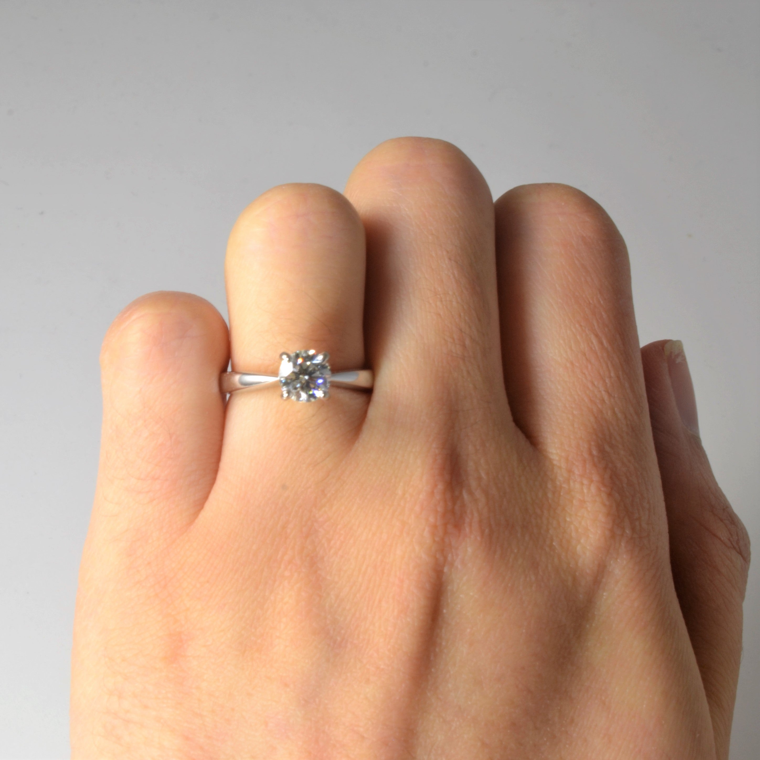 Solitaire Diamond Engagement Ring | 0.82ct | SZ 4.5 |