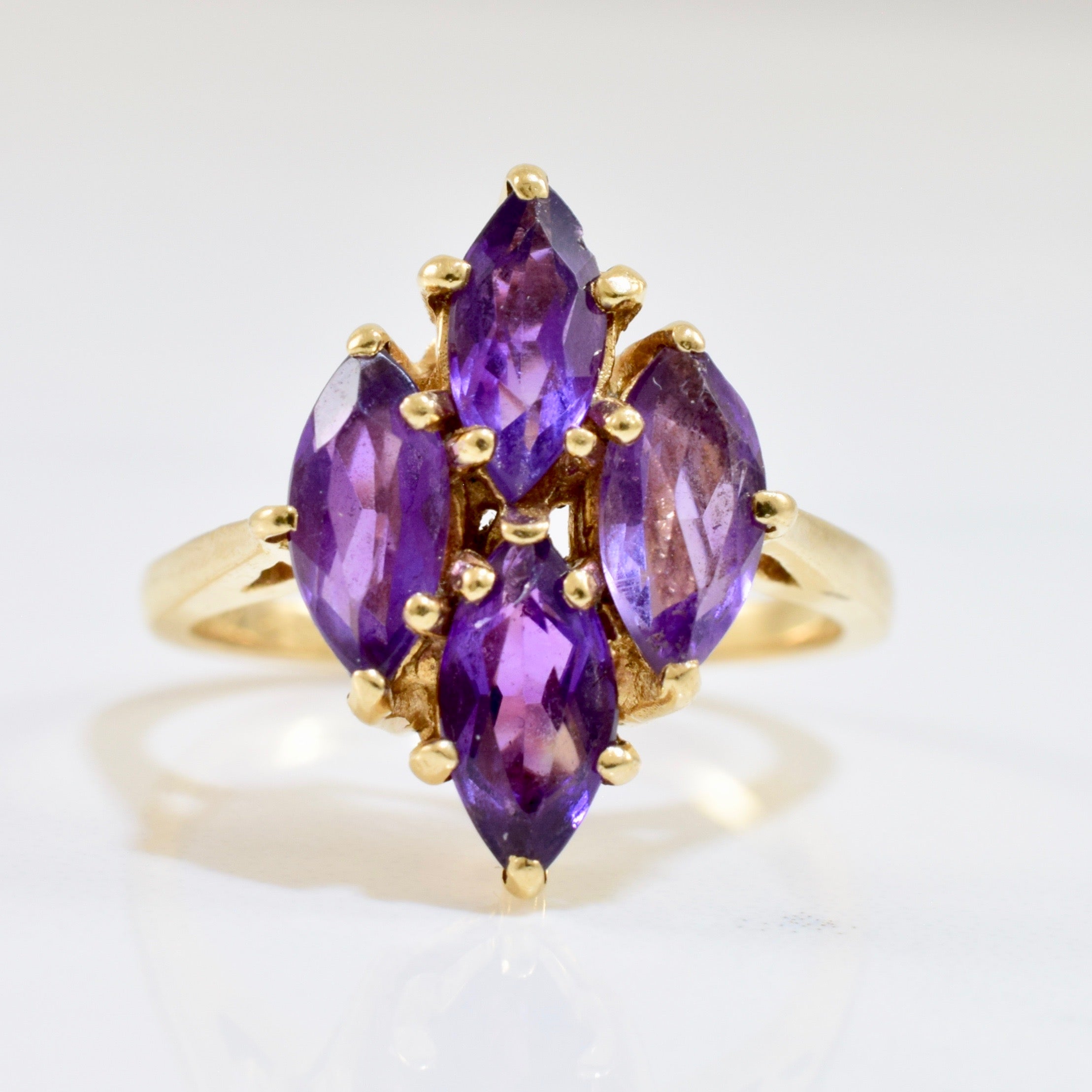 Marquise Cluster Amethyst Ring | SZ 6 |