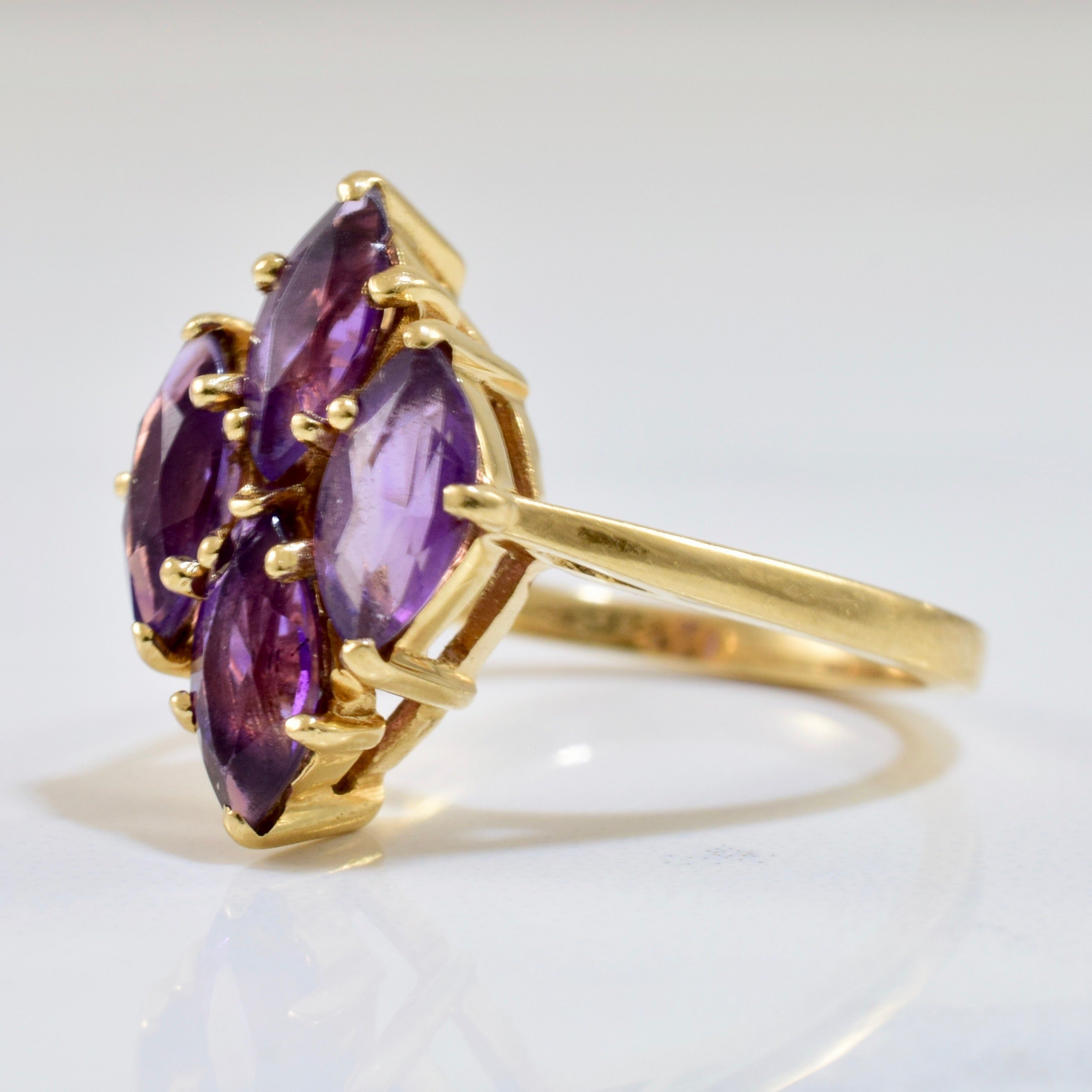 Marquise Cluster Amethyst Ring | SZ 6 |