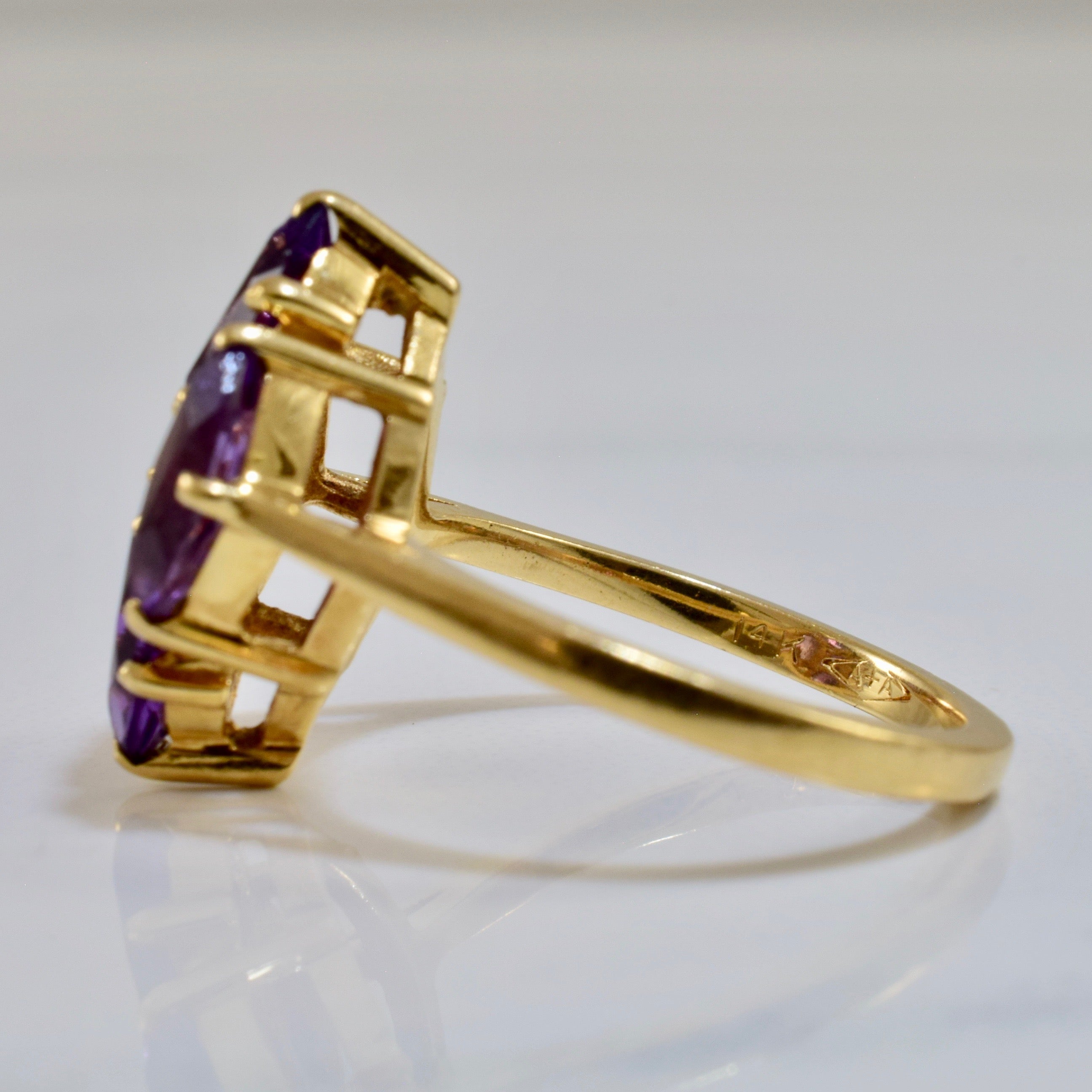 Marquise Cluster Amethyst Ring | SZ 6 |