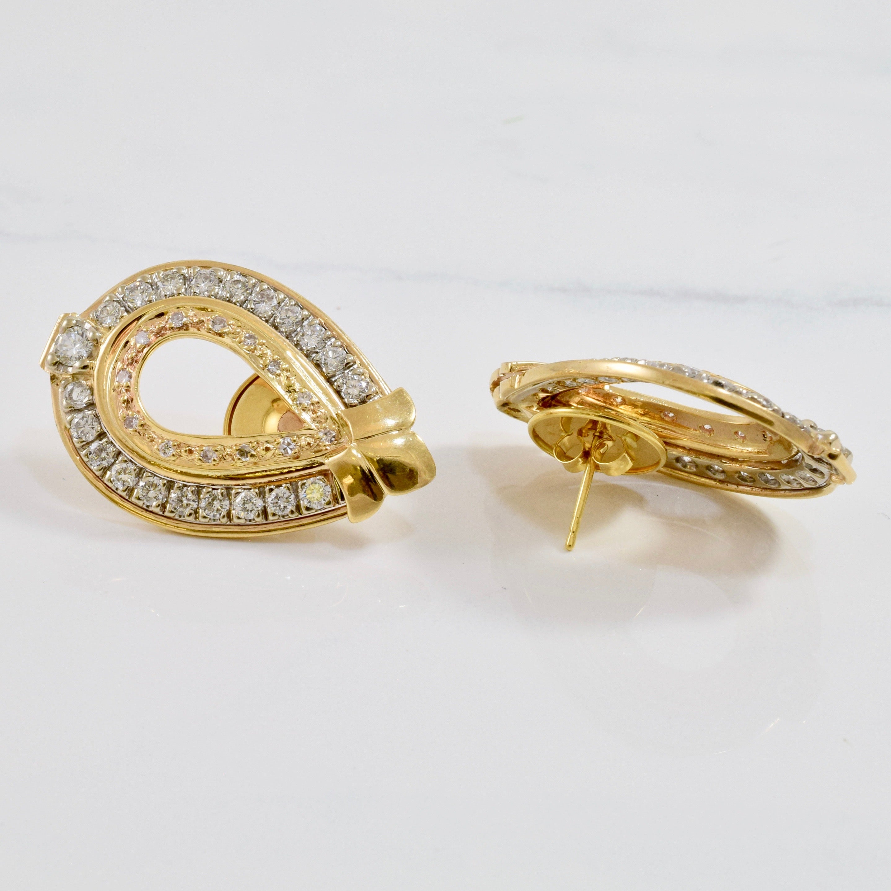 Large Pear Shaped Diamond Earrings | 3.06 ctw |