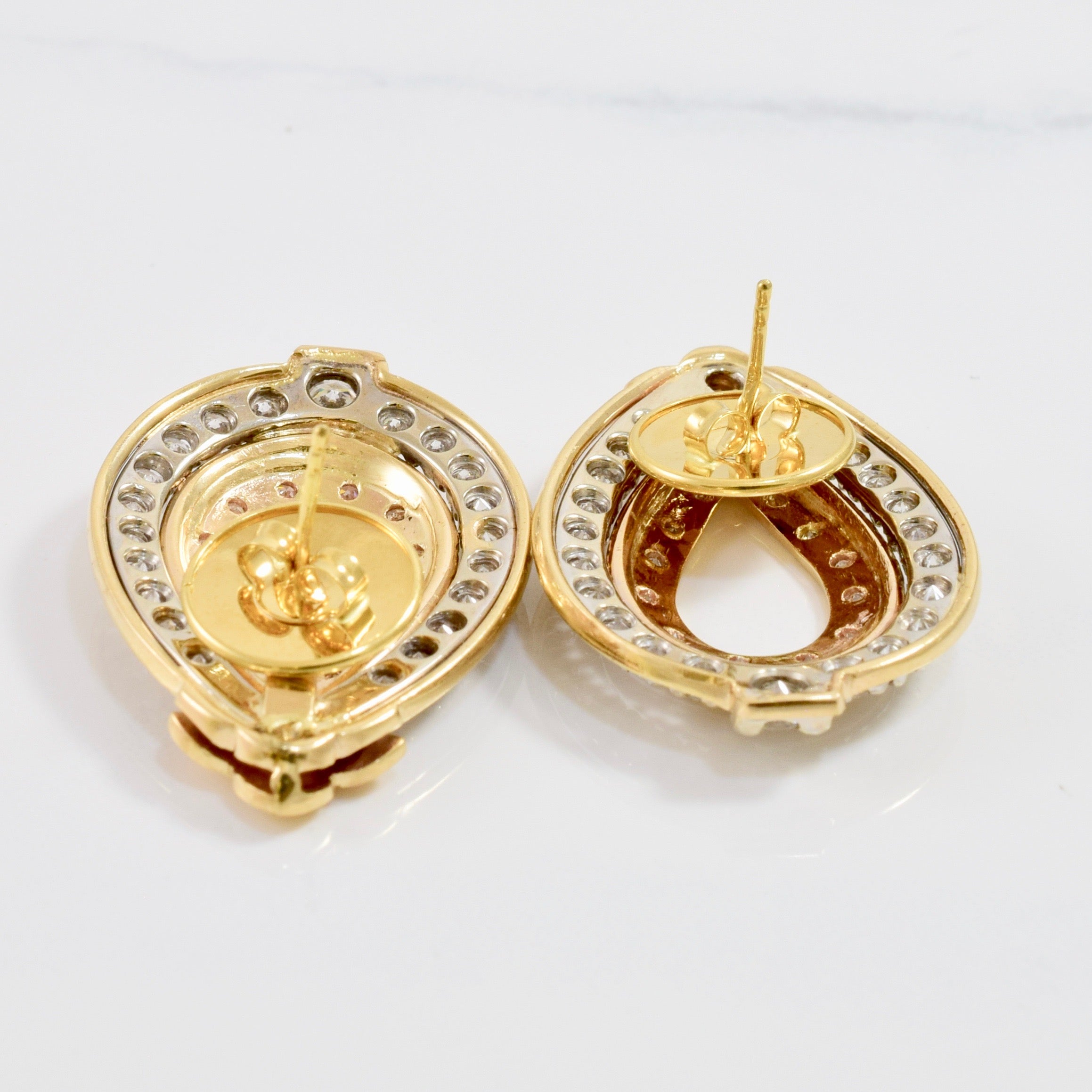 Large Pear Shaped Diamond Earrings | 3.06 ctw |