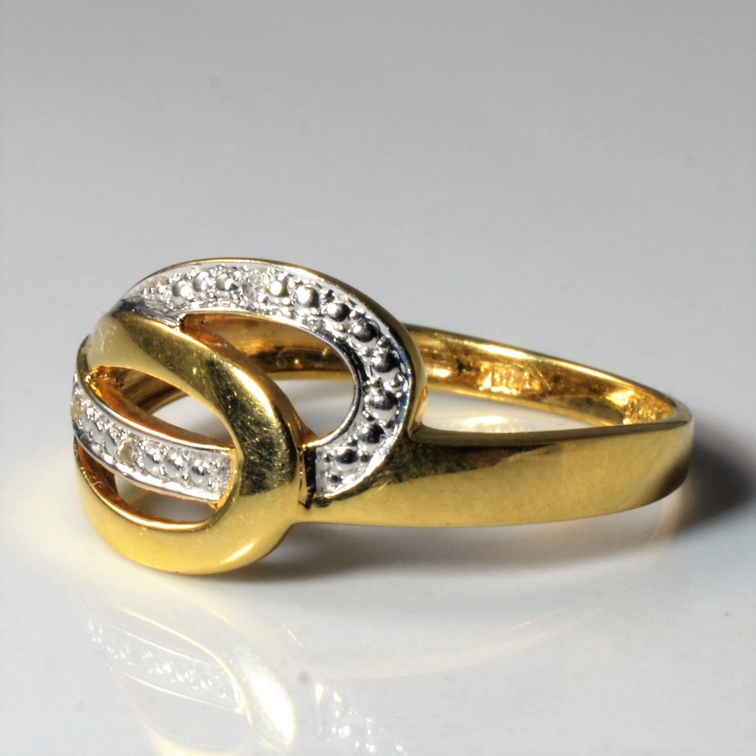 Gold Diamond Knot Ring | 0.015ctw | SZ 7.75 |