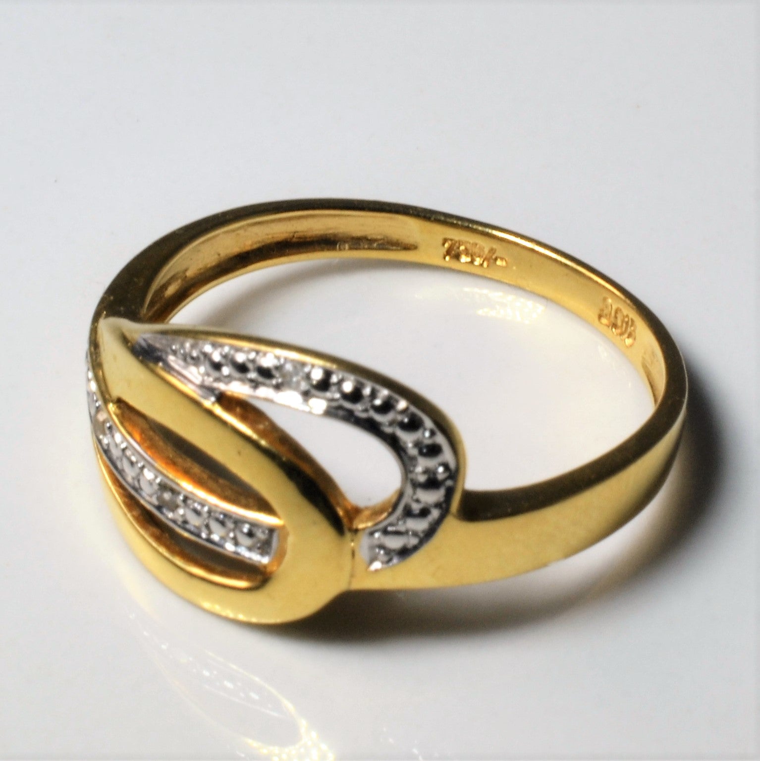 Gold Diamond Knot Ring | 0.015ctw | SZ 7.75 |