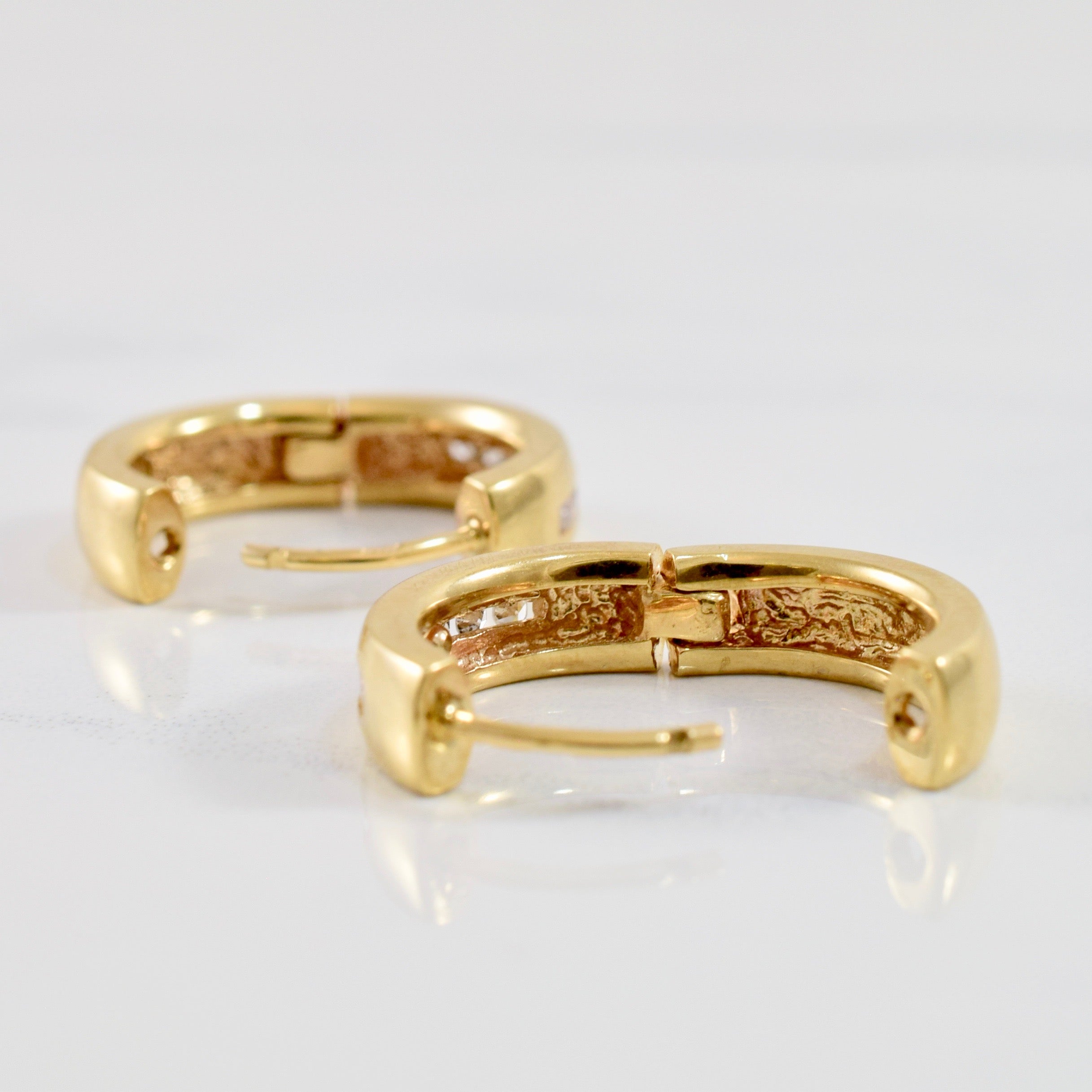 Channel Set Diamond Hoops | 0.16 ctw |