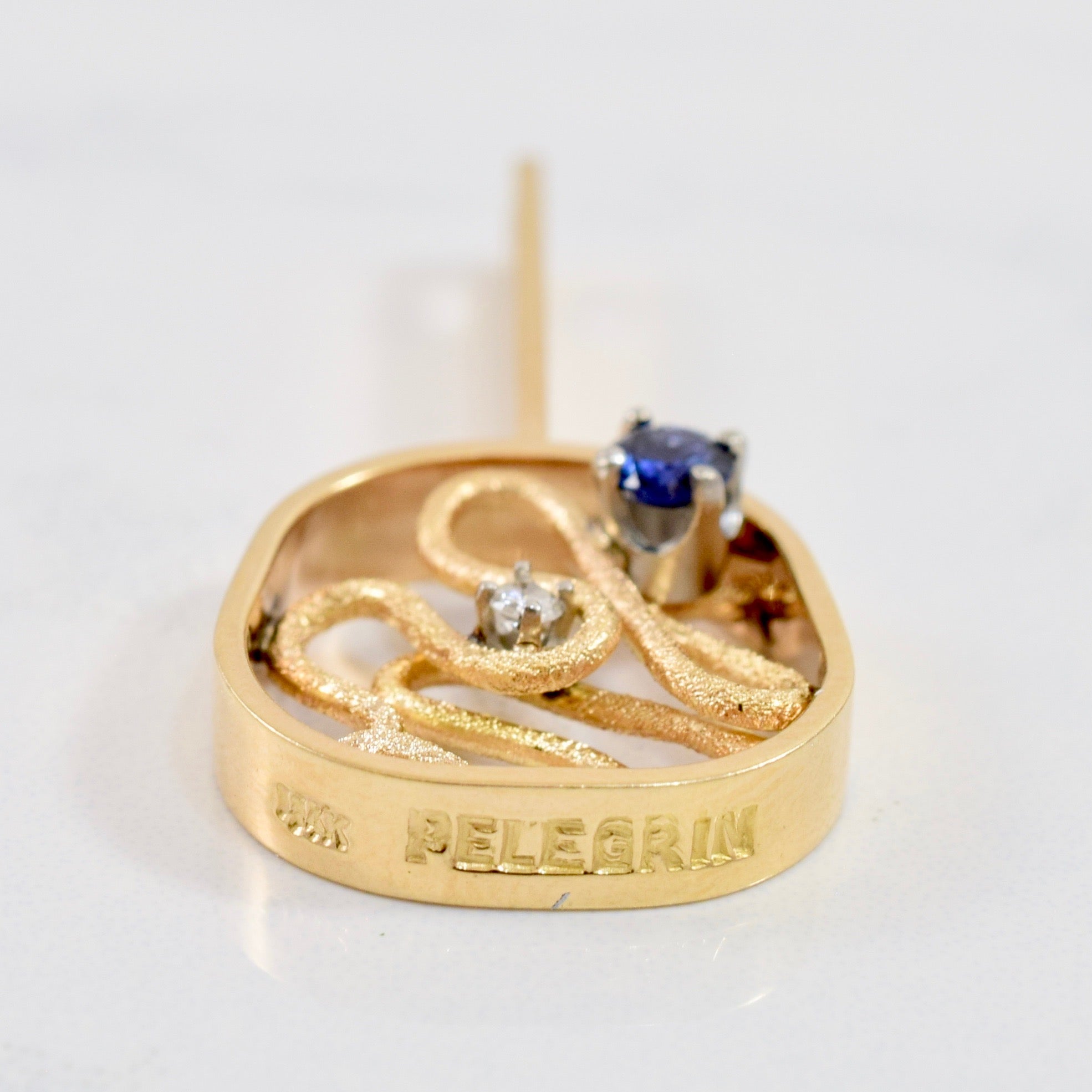 Freeform Diamond and Sapphire Pendant | 0.02 ctw |