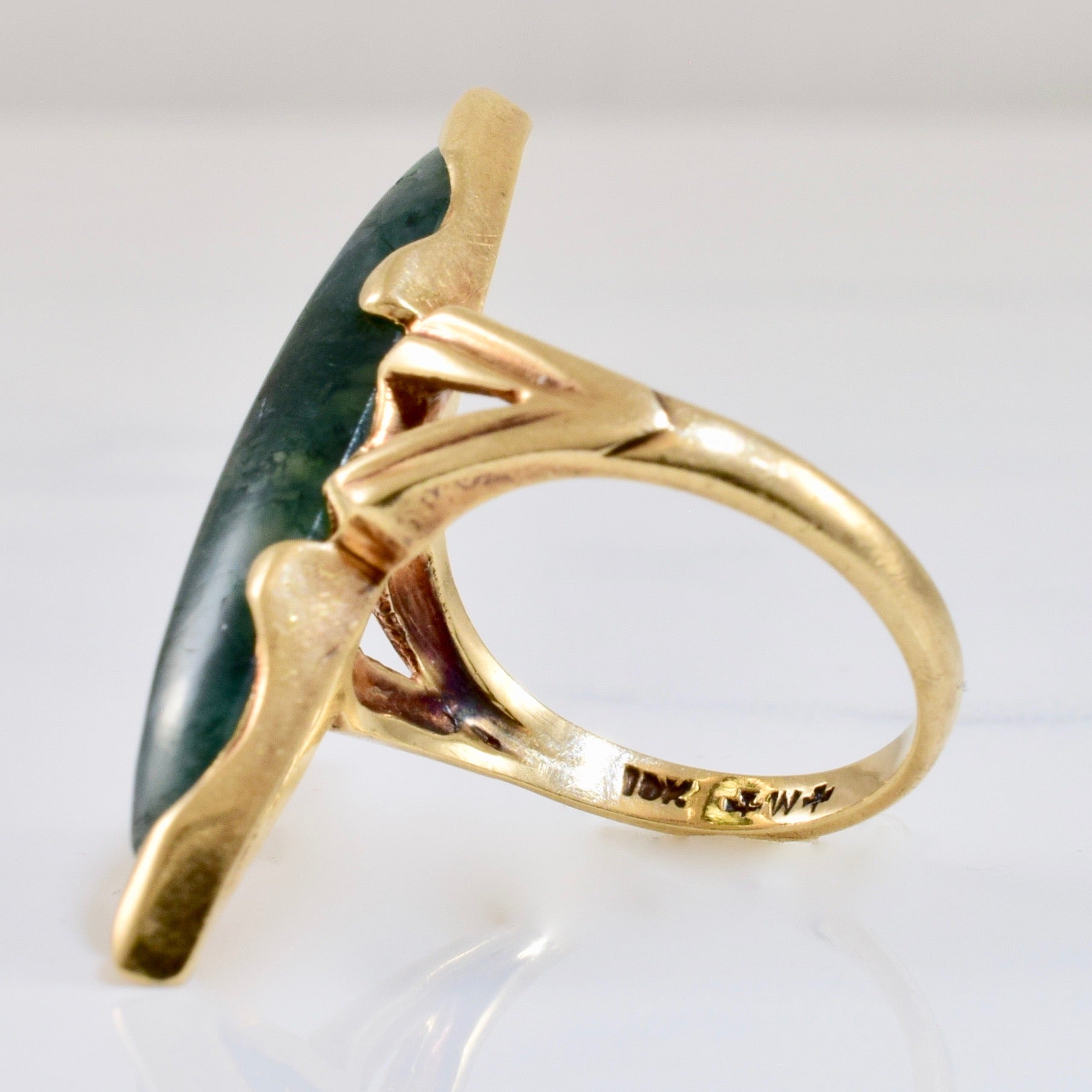 Bague vintage en agate mousse | Taille 5,5 |
