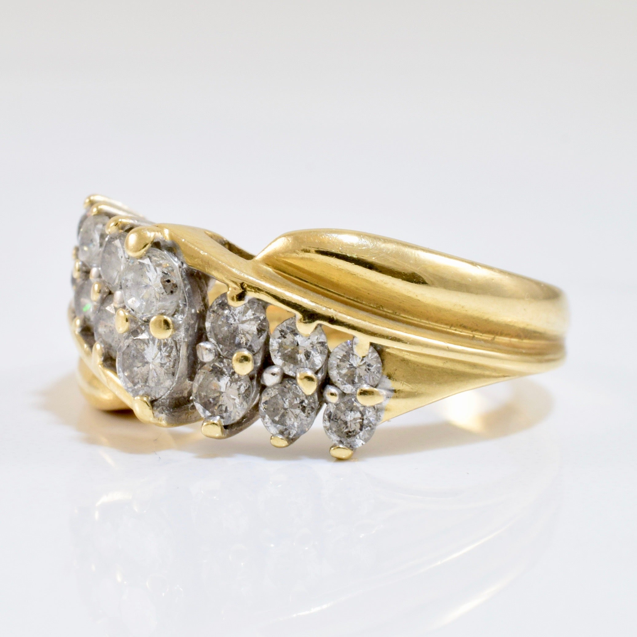 Bypass Diamond Cluster Band | 0.84 ctw SZ 7.25 |