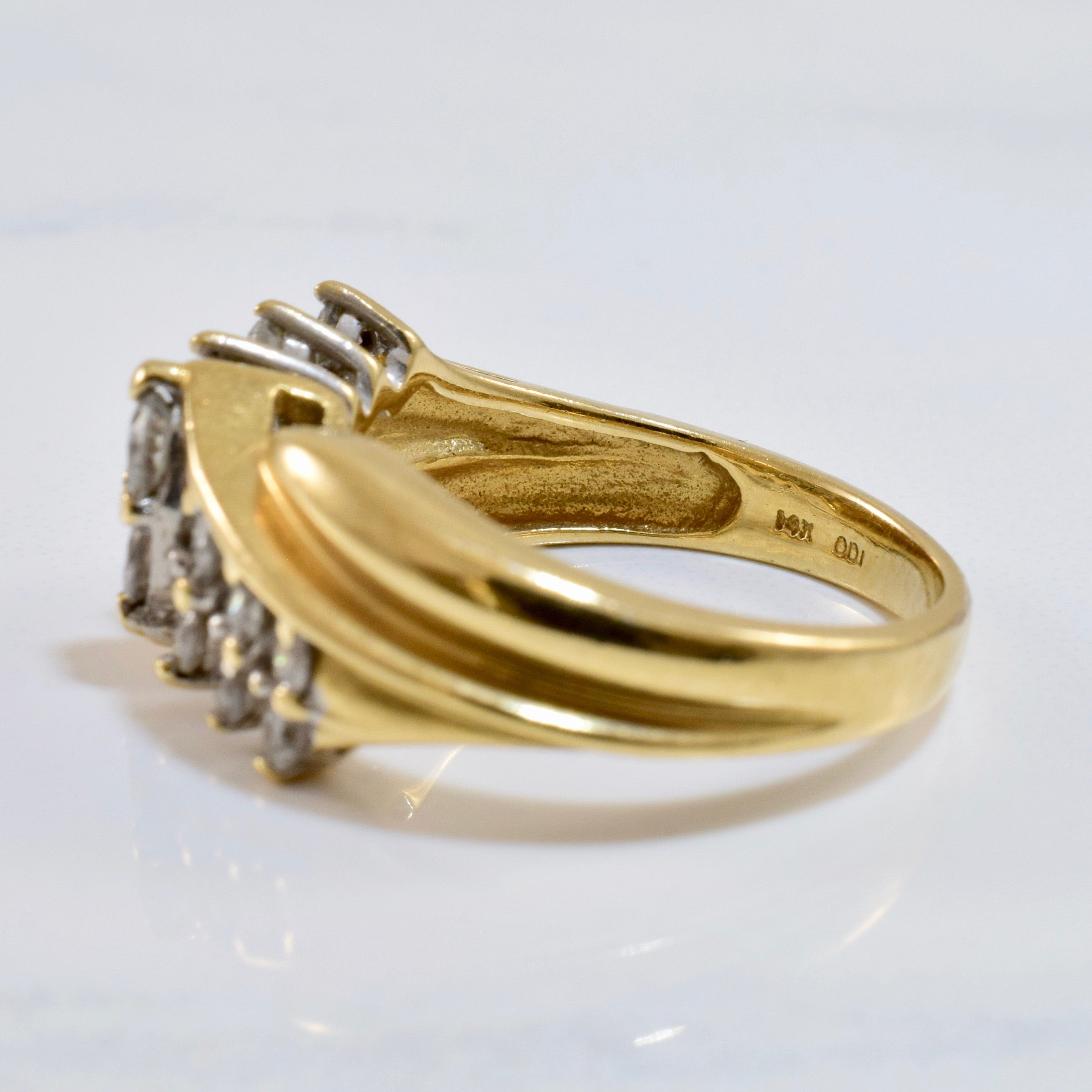 Bypass Diamond Cluster Band | 0.84 ctw SZ 7.25 |