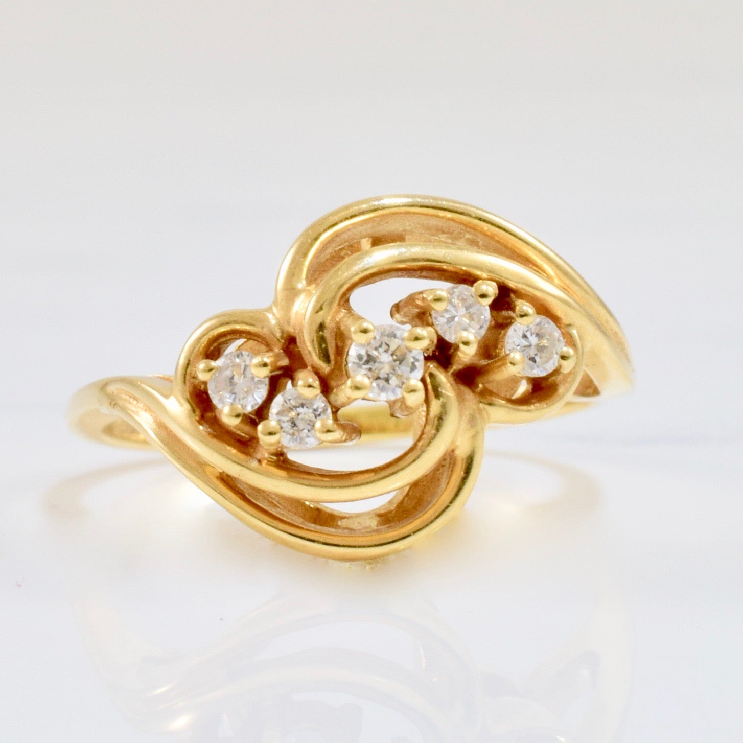 Diamond Bypass Ring | 0.15 ctw SZ 5.5 |