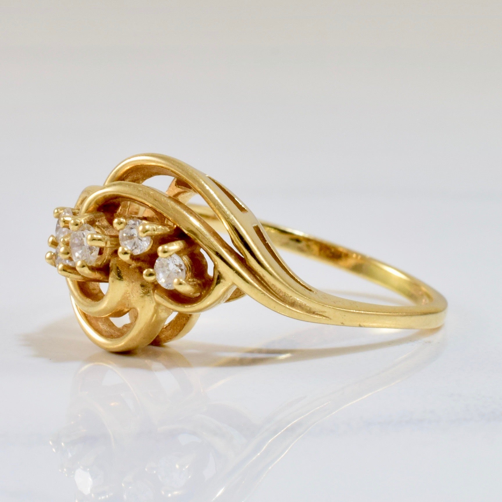 Diamond Bypass Ring | 0.15 ctw SZ 5.5 |