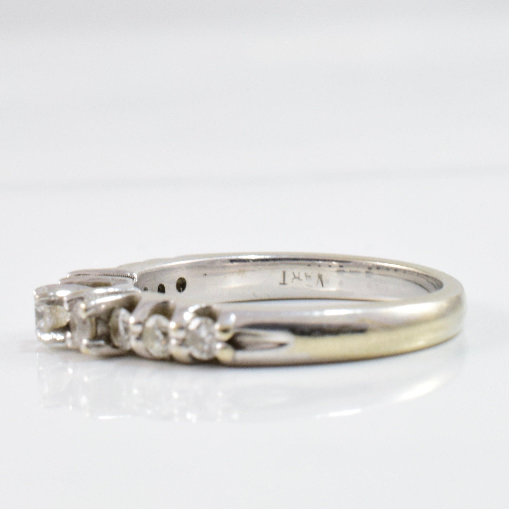 Cascading Diamond Engagement Ring | 0.35 ctw SZ 4.5 |