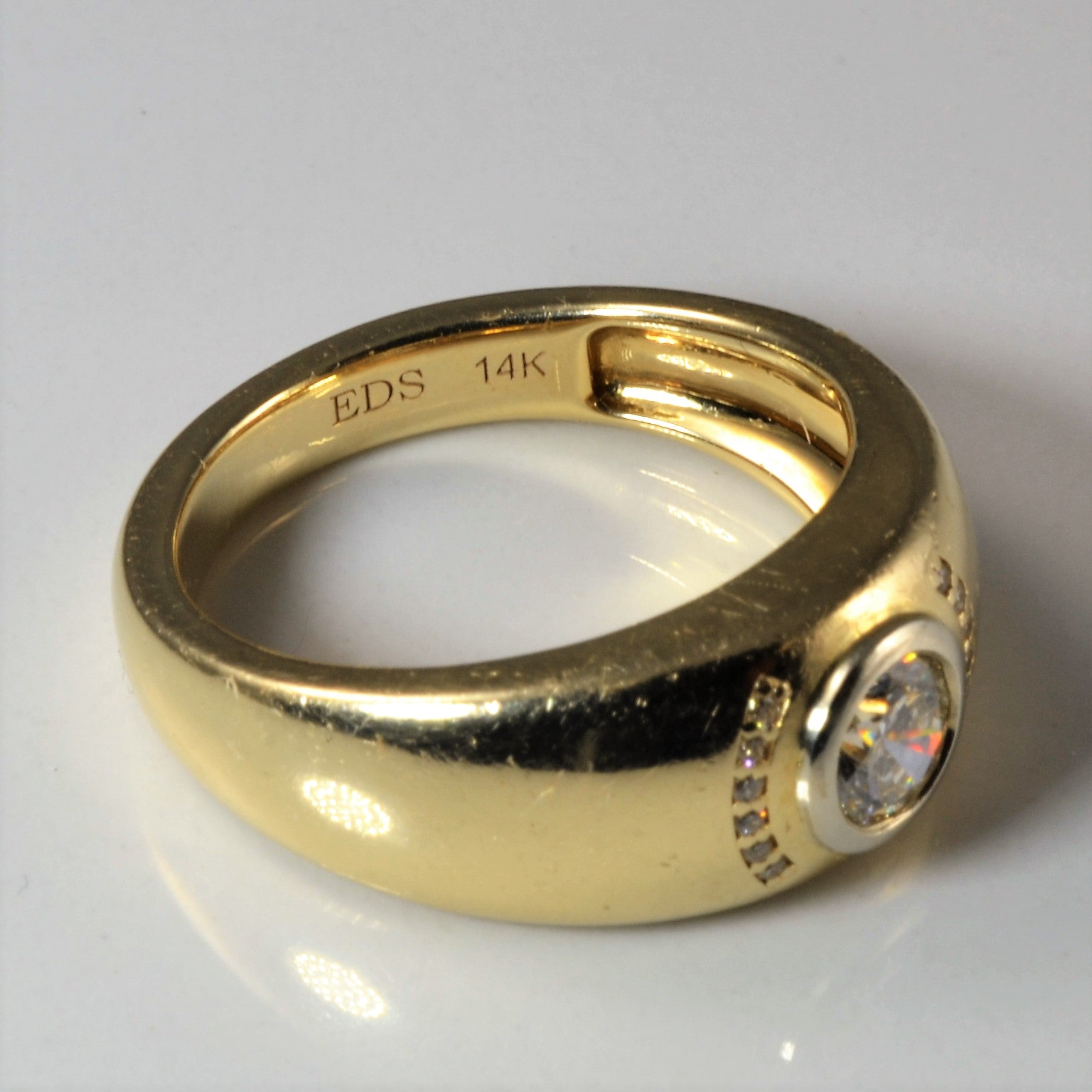 Flush Set Diamond Dome Ring | 0.74ctw | SZ 10.5 |