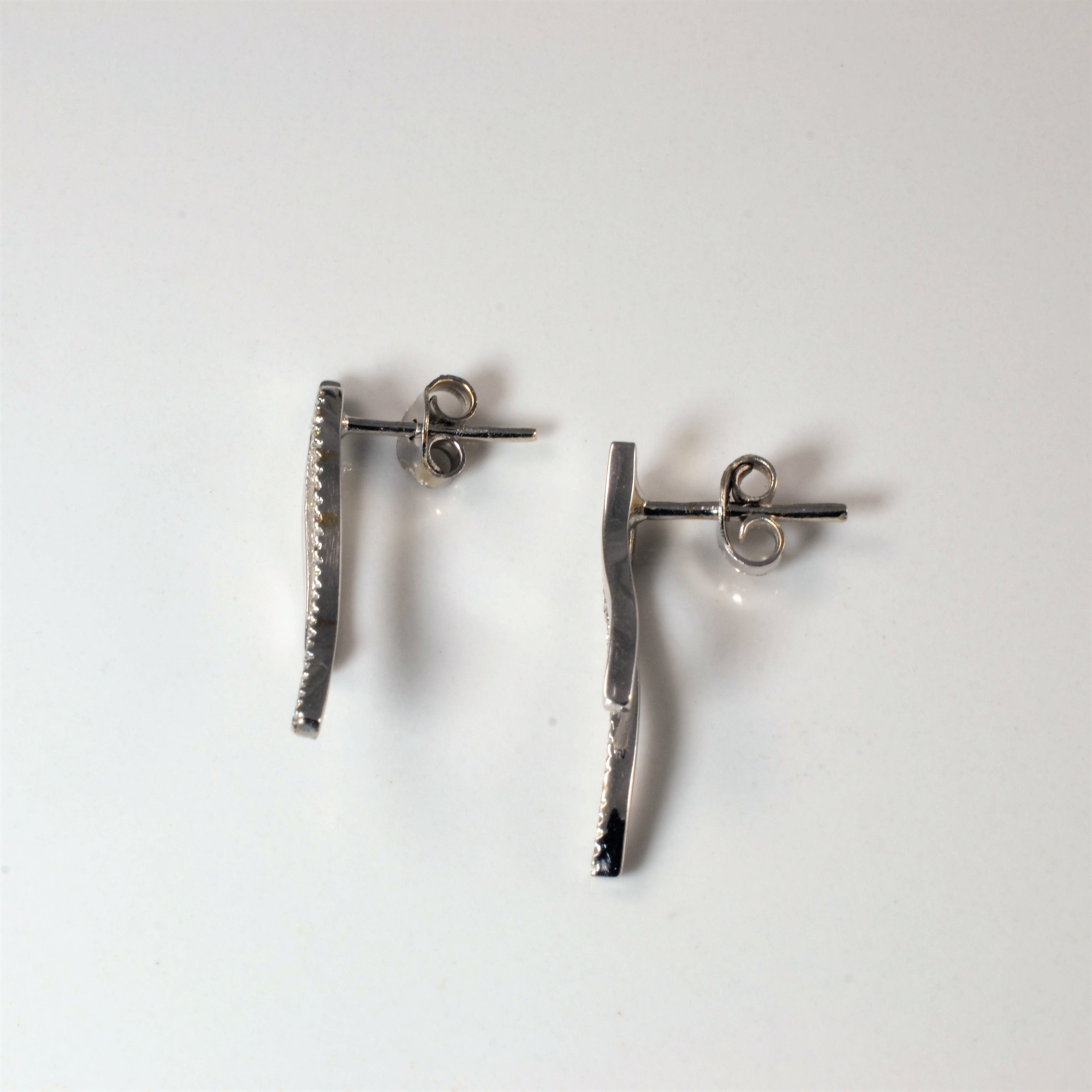 Pave Diamond Journey Stud Earrings | 0.21ctw |