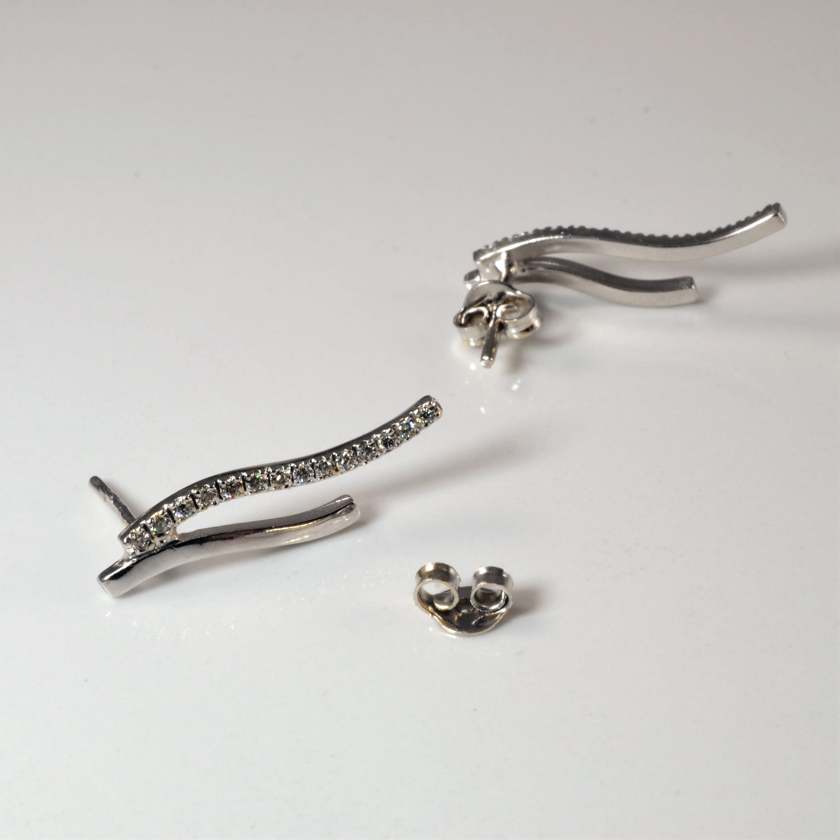 Pave Diamond Journey Stud Earrings | 0.21ctw |