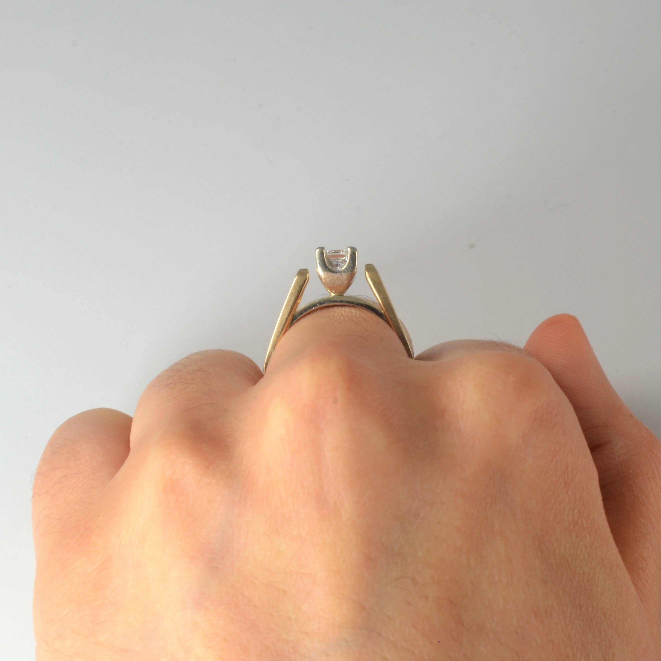 Princess Diamond Ring With Unique Band | 0.40ct | SZ 6.25 |