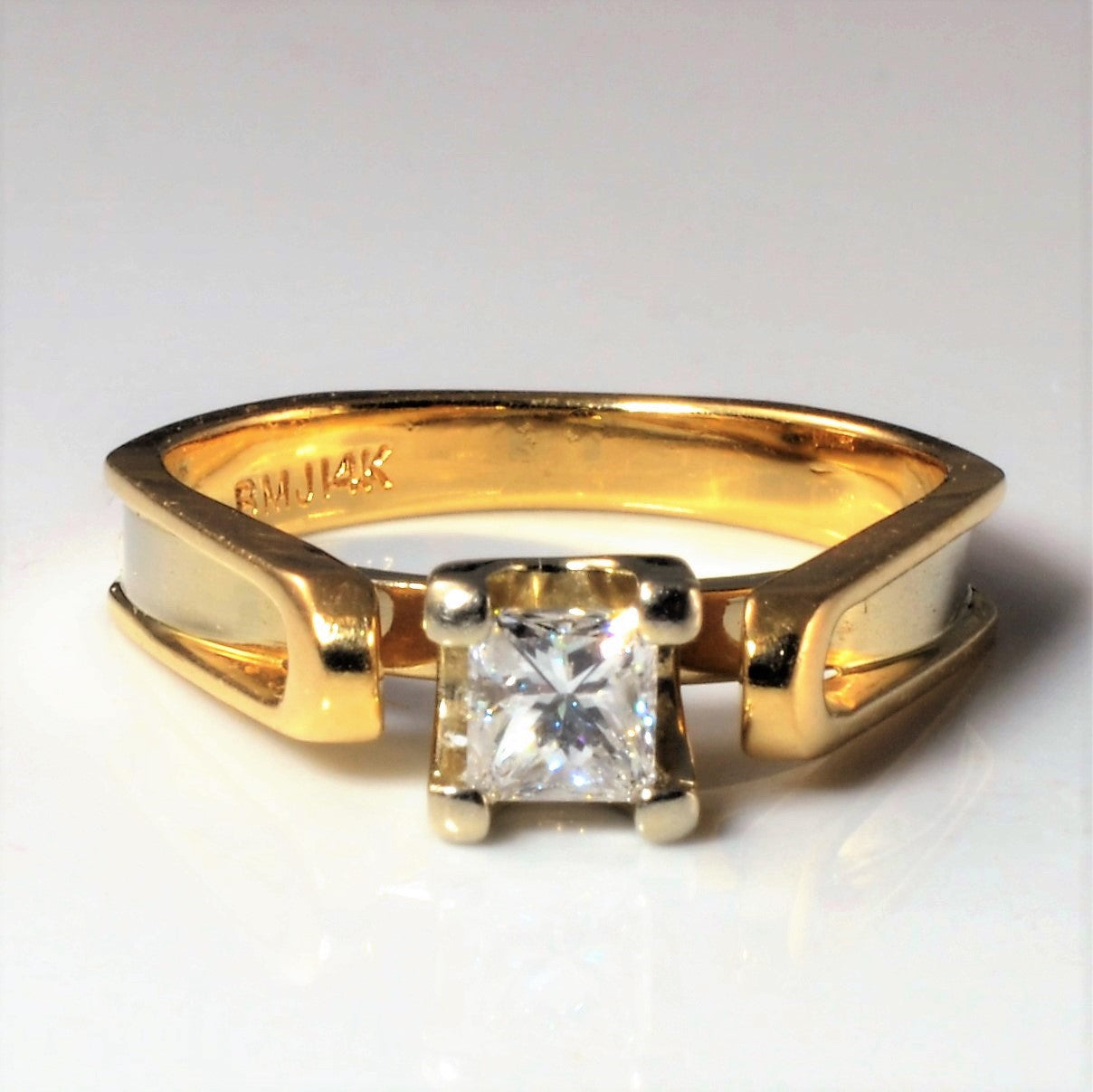 Princess Diamond Ring With Unique Band | 0.40ct | SZ 6.25 |