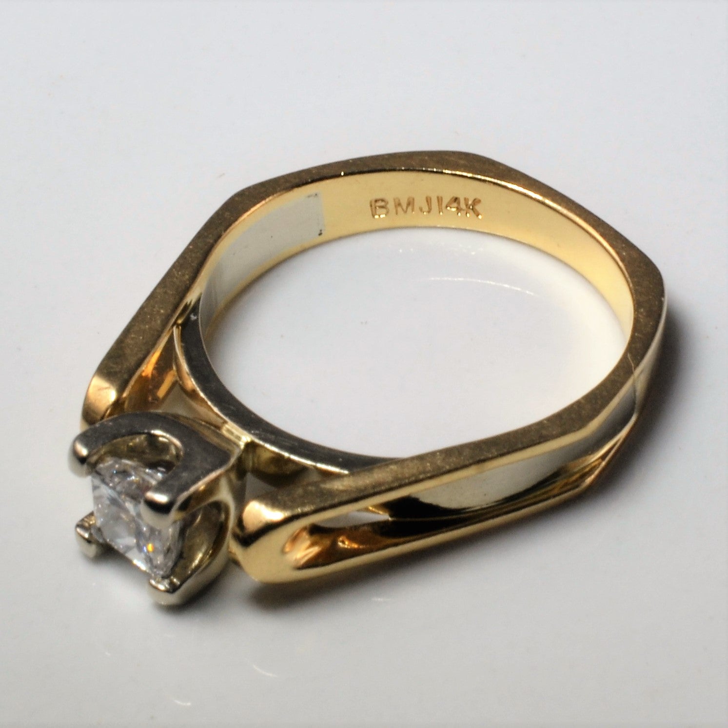 Princess Diamond Ring With Unique Band | 0.40ct | SZ 6.25 |