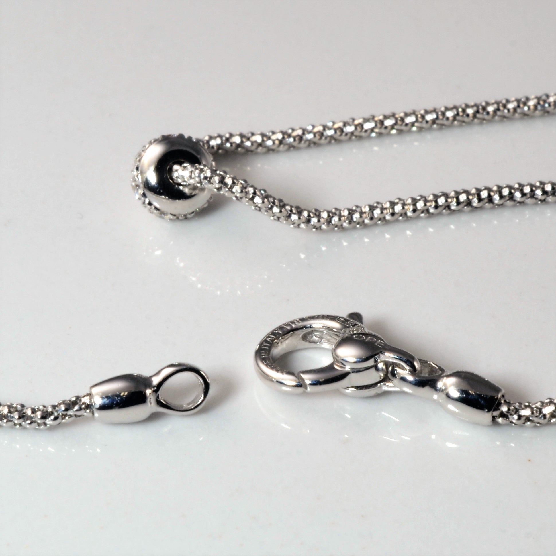 ‘FOPE’ Prima Diamond Rondel Necklace | 0.18ctw | 16" |