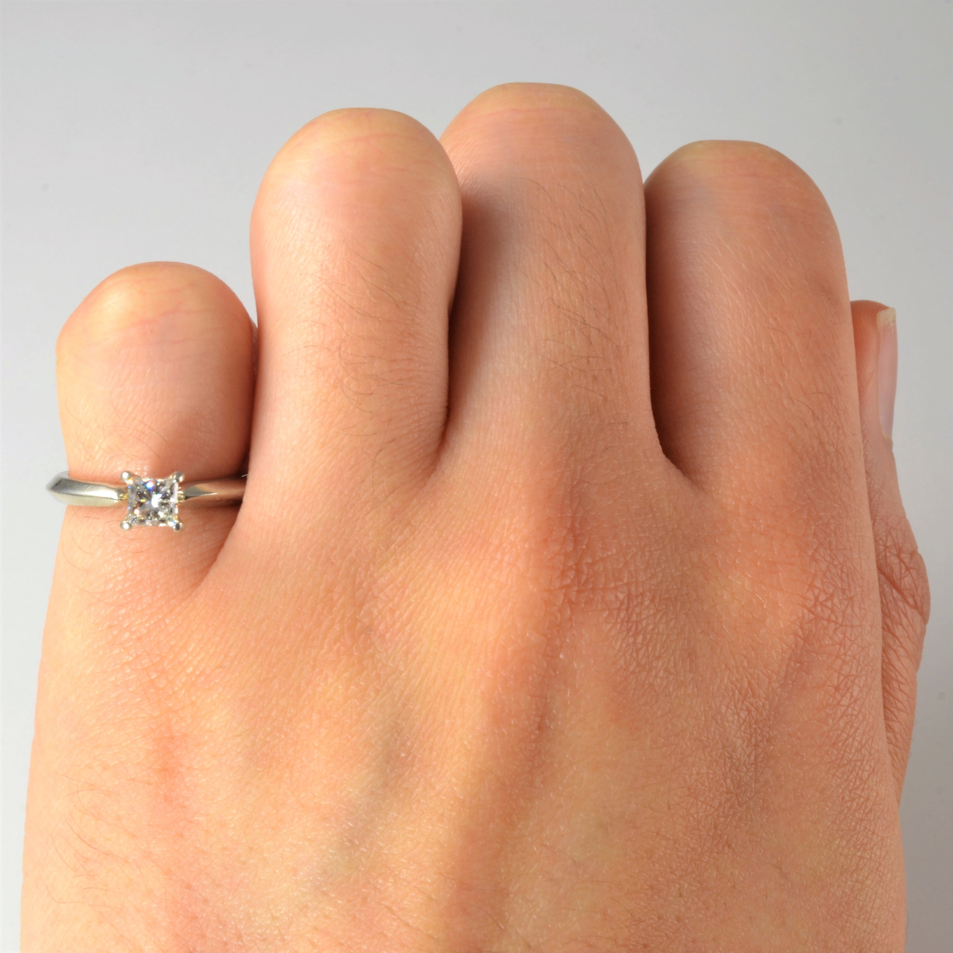 Knife Edge Princess Cut Diamond Ring | 0.35ct | SZ 3 |