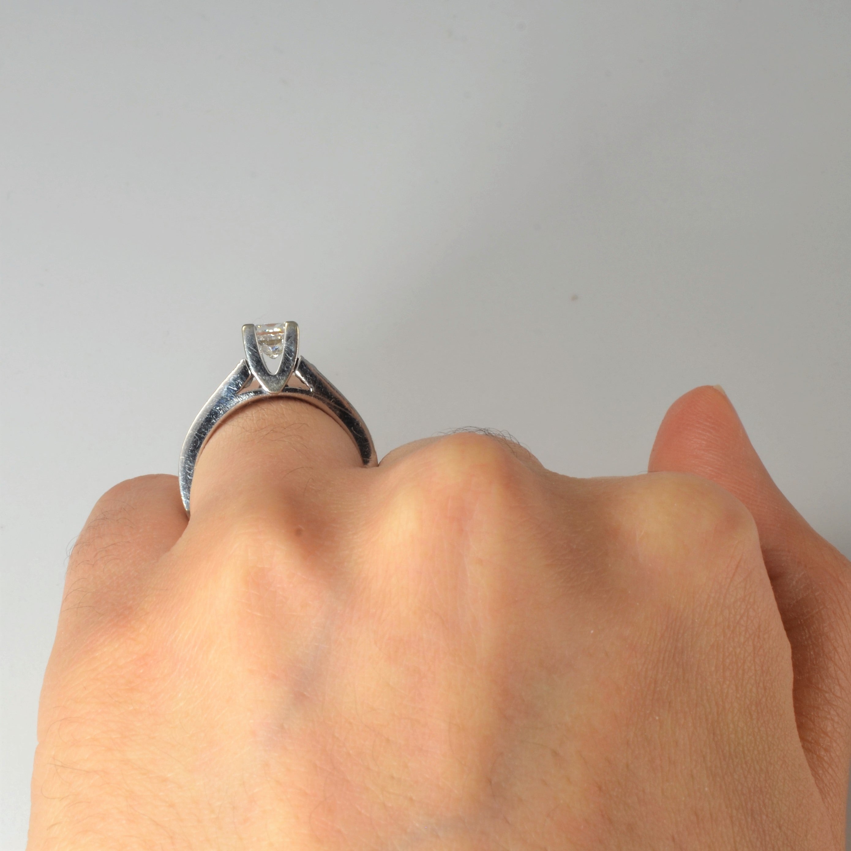 Split Shank Princess Diamond Engagement Ring | 0.83ctw | SZ 5.75 |