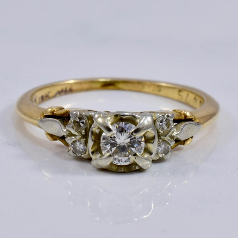 bague de fiançailles vintage | 0,24 carat Taille 5 |