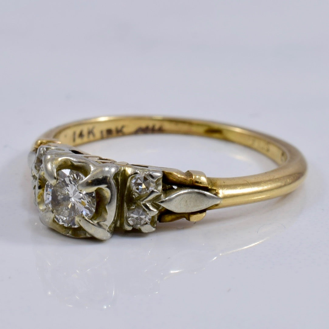 bague de fiançailles vintage | 0,24 carat Taille 5 |