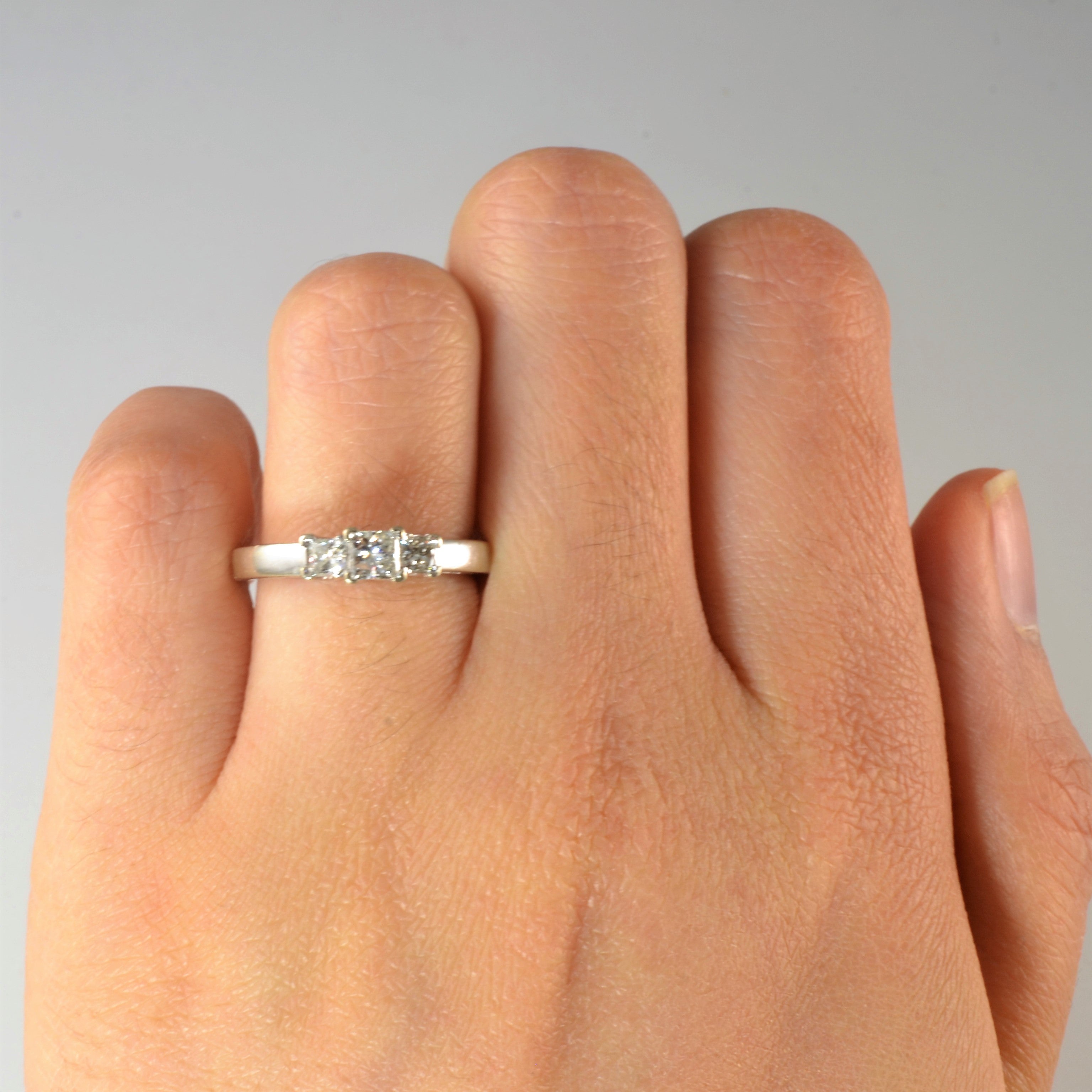 Three Stone Princess Diamond Ring | 0.60ctw | SZ 5.25 |