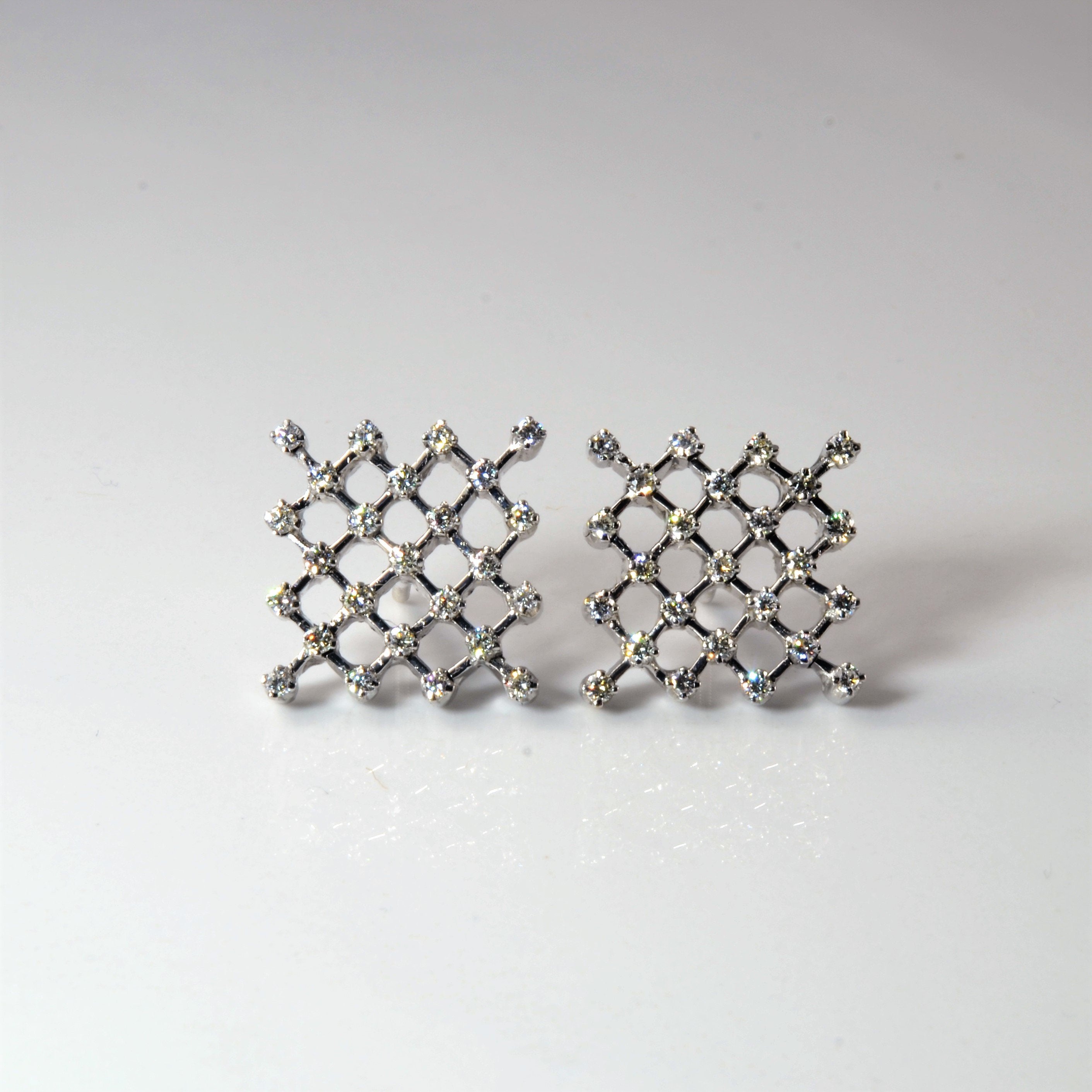 Diamond Lattice Pendant & Earrings Set | 1.50ctw |