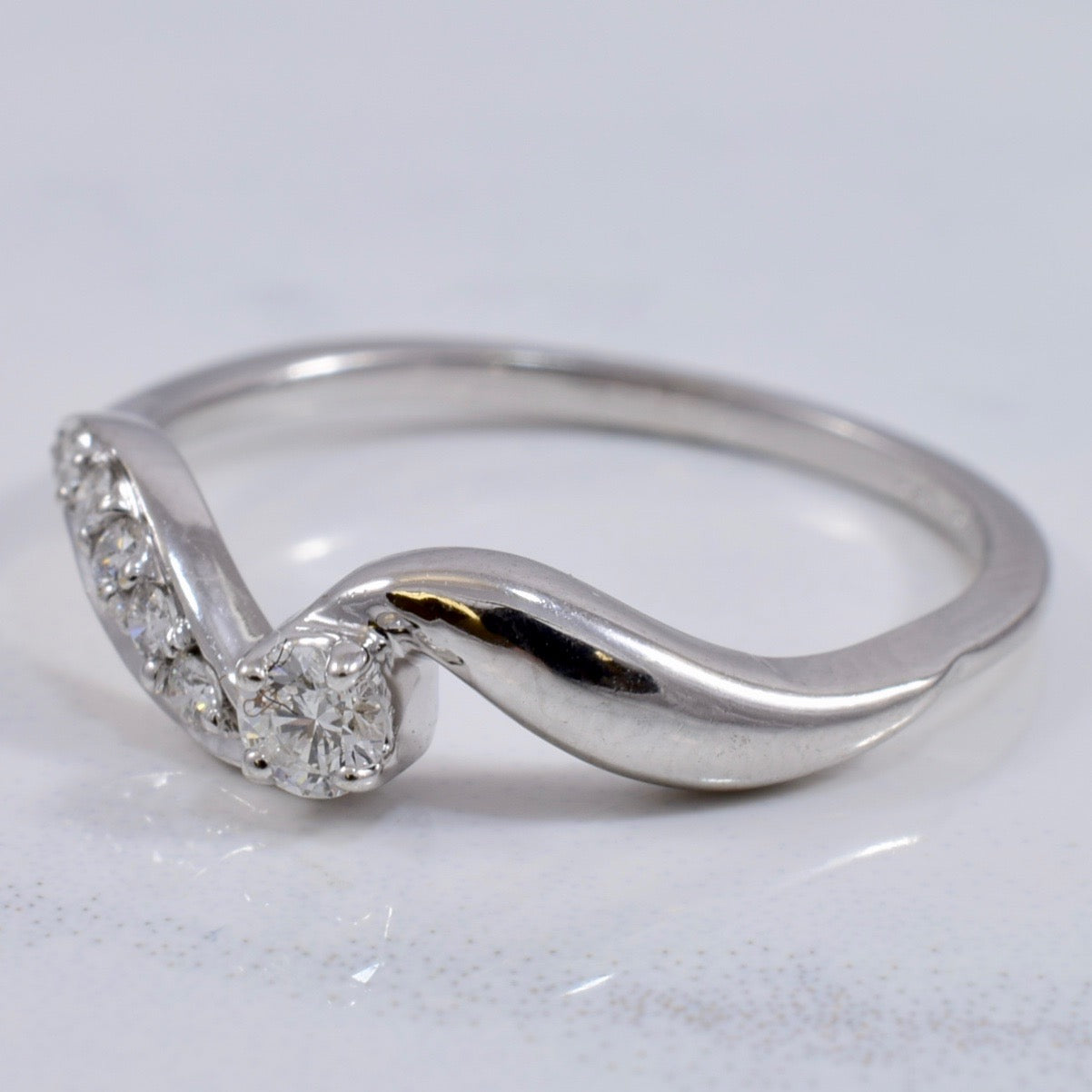 Prong Set Diamond Ring with Diamond Accent | 0.14 ctw SZ 6 |