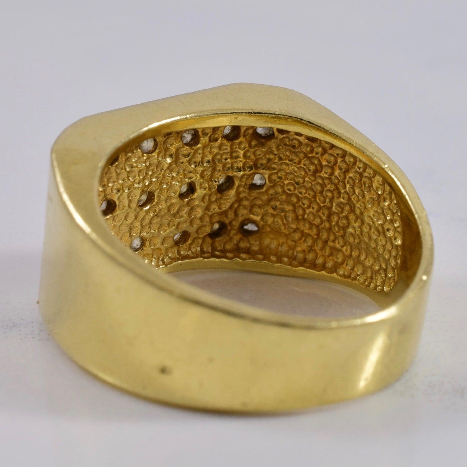 Wide Channel Set Diamond 14k Band | 0.90 ctw | SZ 7 |