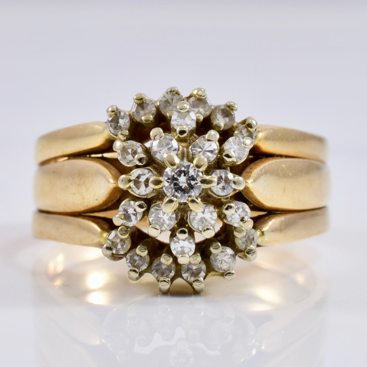 Vintage Wedding Ring Set | 0.28 ctw SZ 6.25 |