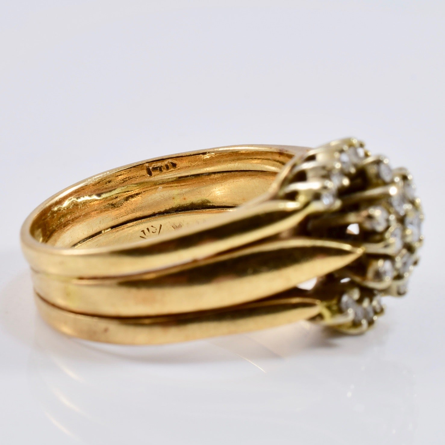 Vintage Wedding Ring Set | 0.28 ctw SZ 6.25 |