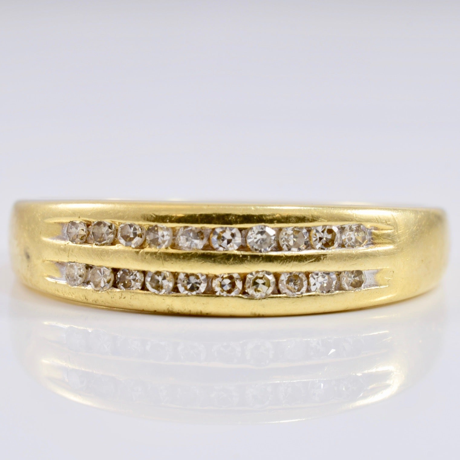 Double Channel Diamond Band | 0.18 ctw SZ 6.5 |