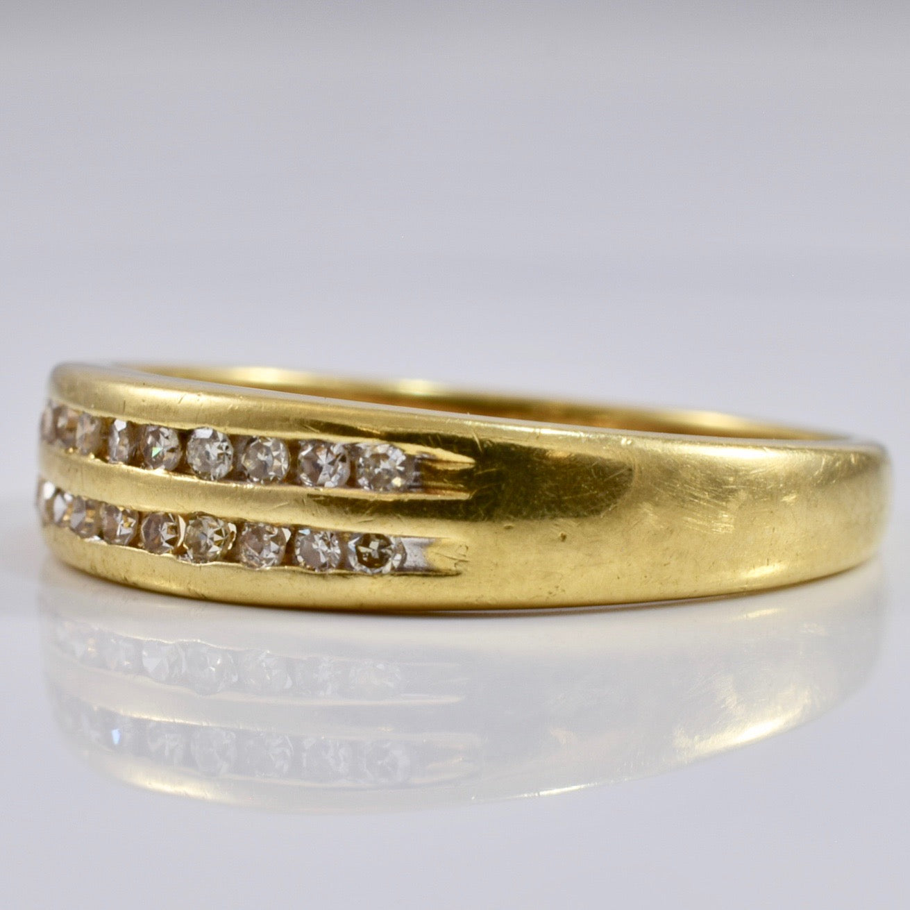Double Channel Diamond Band | 0.18 ctw SZ 6.5 |