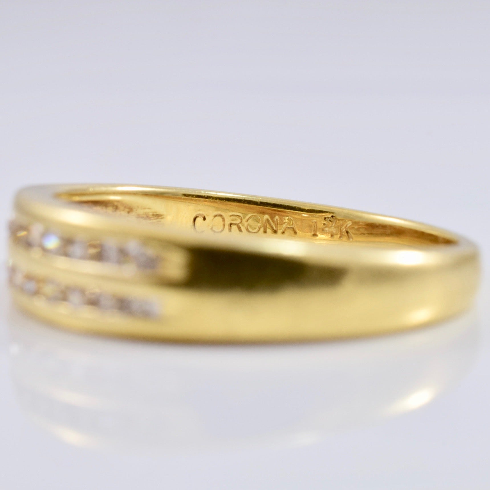 Double Channel Diamond Band | 0.18 ctw SZ 6.5 |