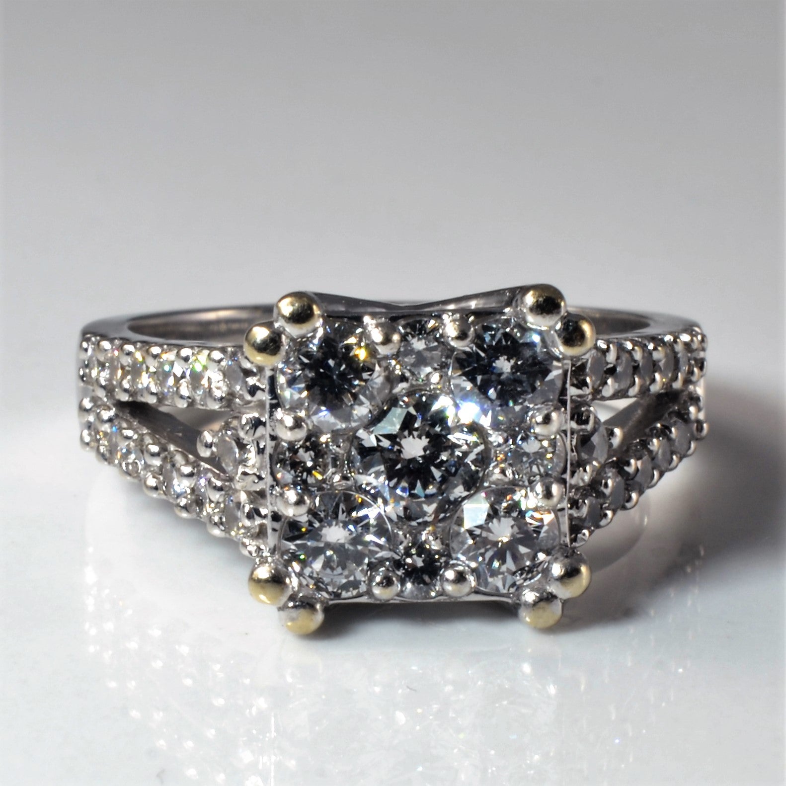 Princess Illusion Engagement Ring | 1.35ctw | SZ 6.75 |