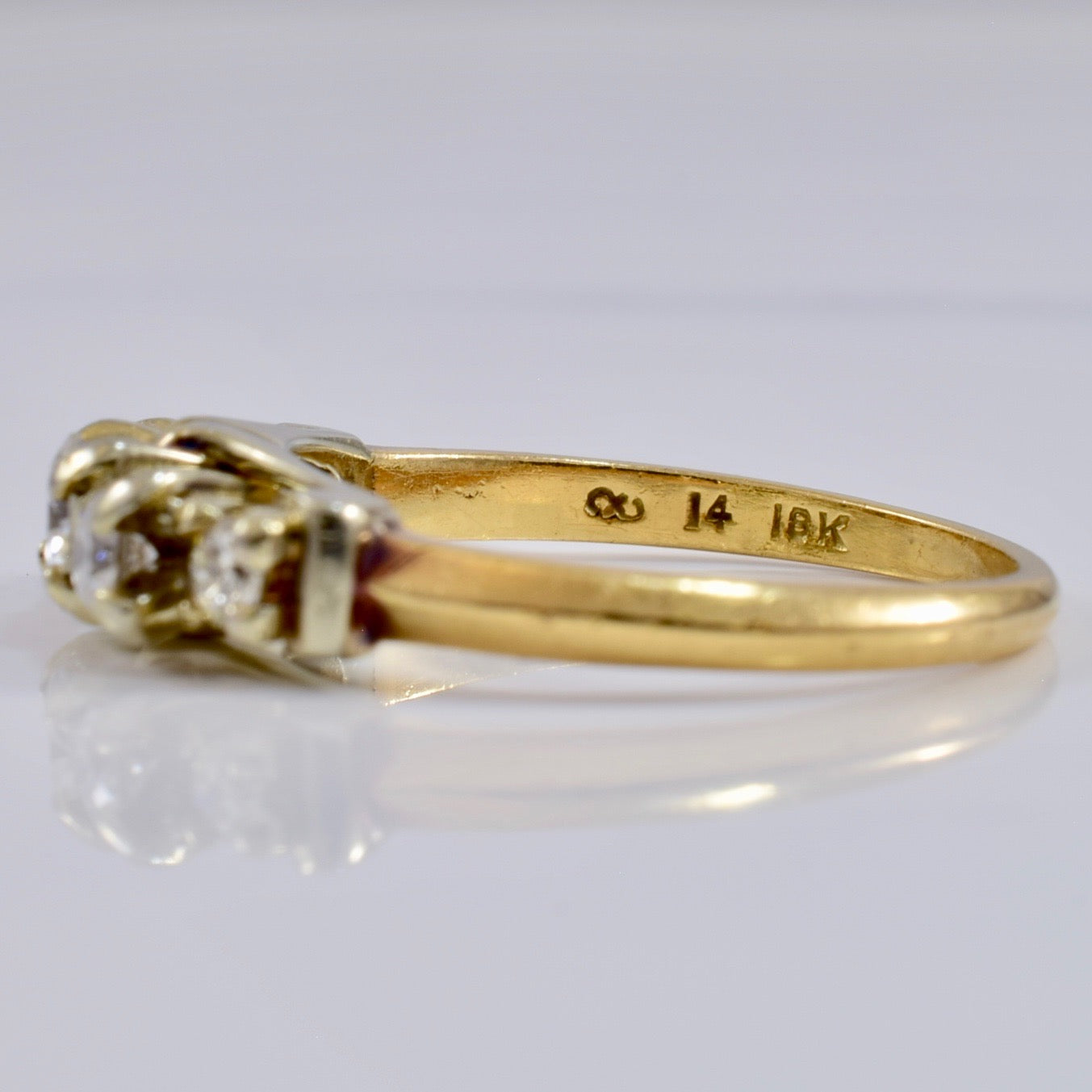 Old European Diamond Five Stone Ring | 0.41ctw | SZ 5.5 |