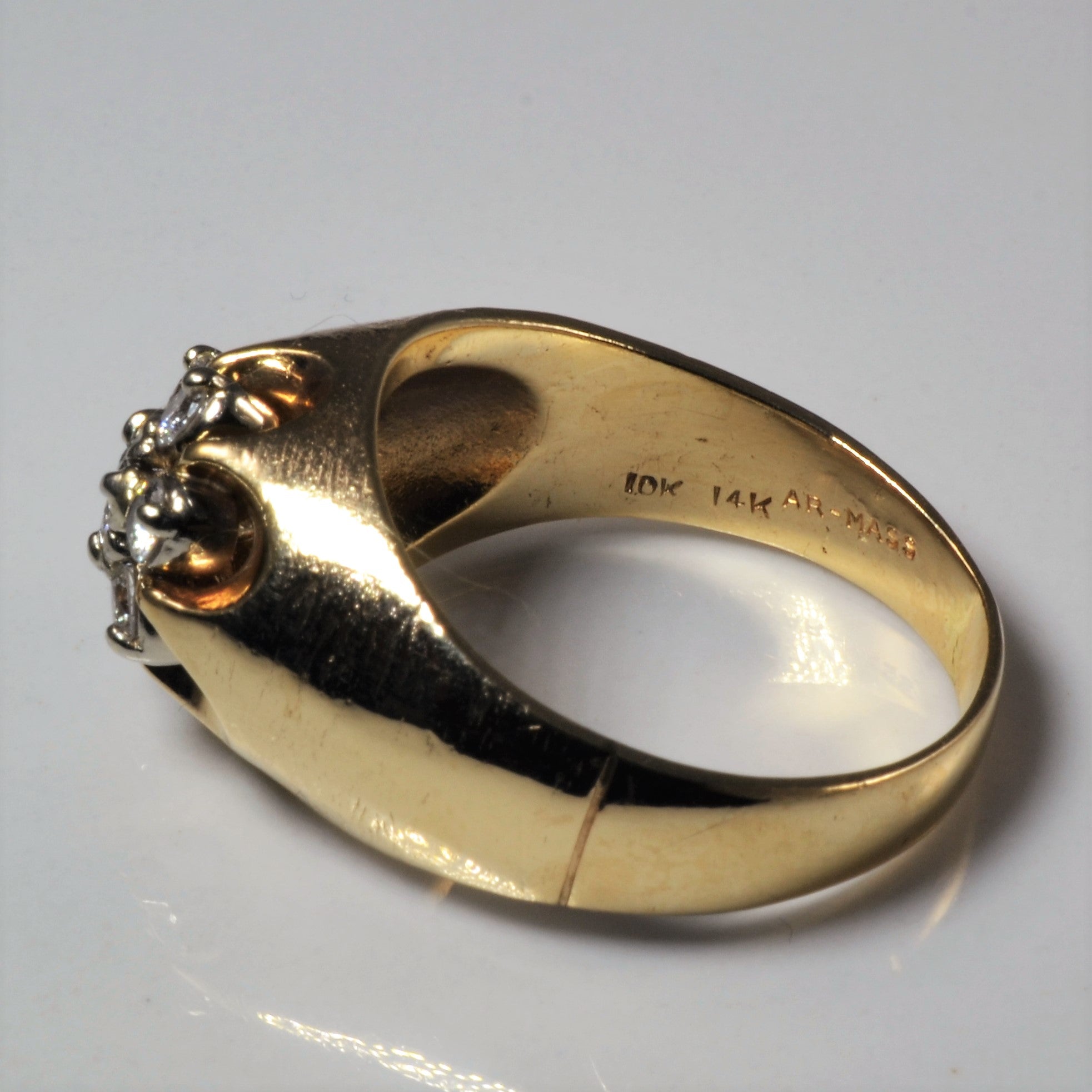 High Set Domed Diamond Cluster Ring | 0.72ctw | SZ 10.5 |