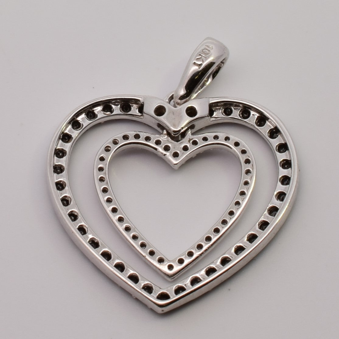 Black & White Diamond Heart Pendant | 0.52ctw |