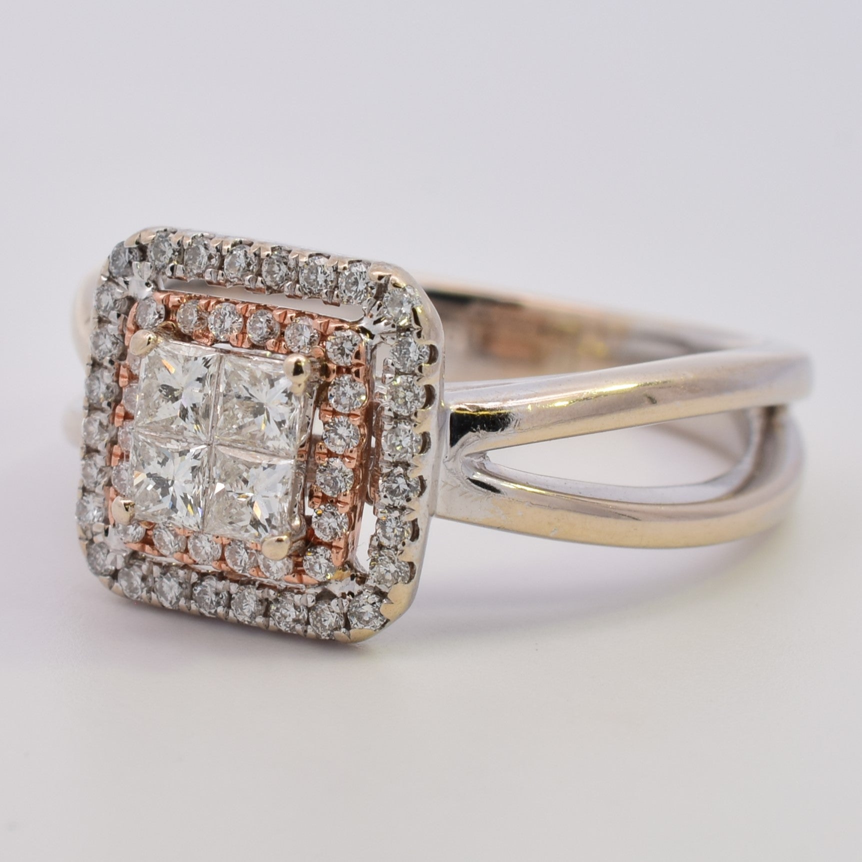 Diamond Grid Split Shank Ring | 0.48ctw | SZ 6.5 |