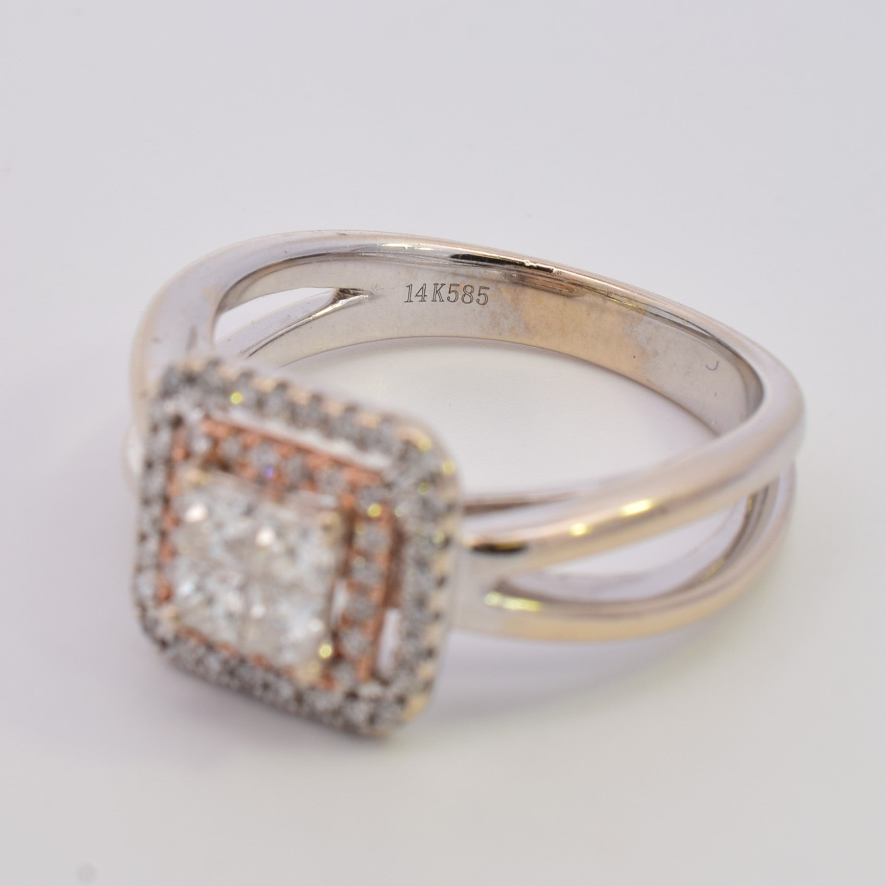 Diamond Grid Split Shank Ring | 0.48ctw | SZ 6.5 |